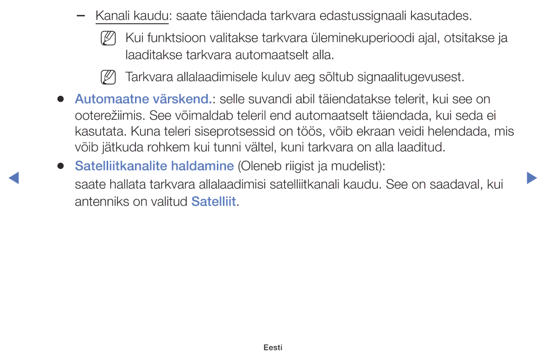 Samsung UE32K5102AKXBT, UE40K5102AKXBT, UE49K5102AKXBT manual Antenniks on valitud Satelliit 