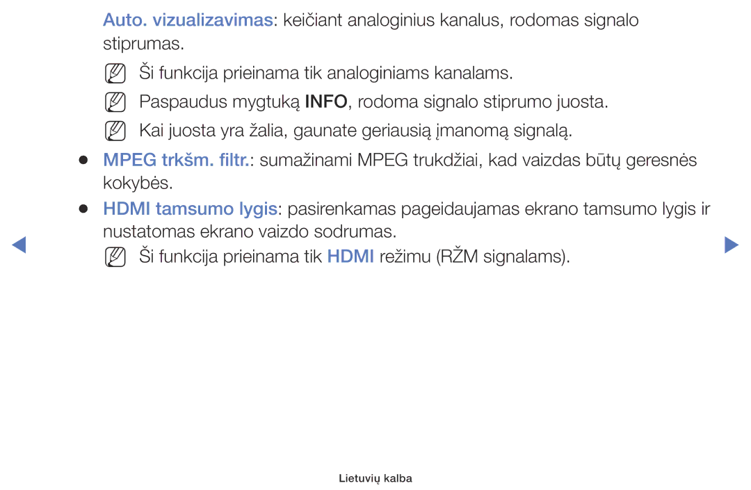 Samsung UE40K5102AKXBT, UE32K5102AKXBT, UE49K5102AKXBT manual Lietuvių kalba 