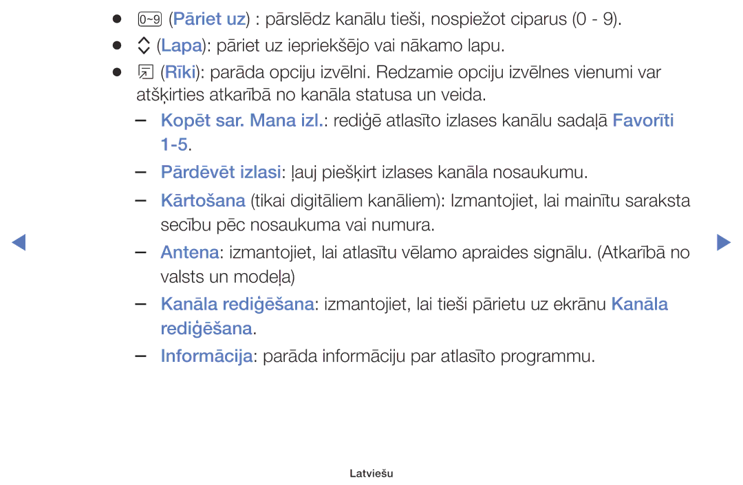 Samsung UE49K5102AKXBT, UE40K5102AKXBT, UE32K5102AKXBT manual Rediģēšana 