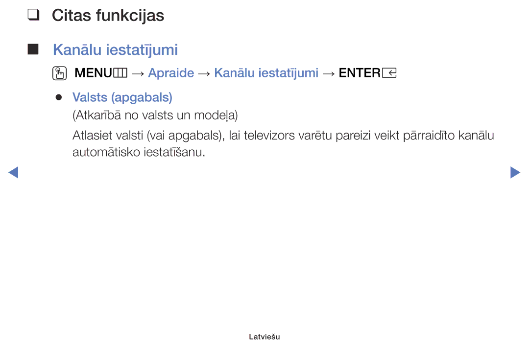 Samsung UE49K5102AKXBT, UE40K5102AKXBT, UE32K5102AKXBT manual Citas funkcijas, Kanālu iestatījumi 
