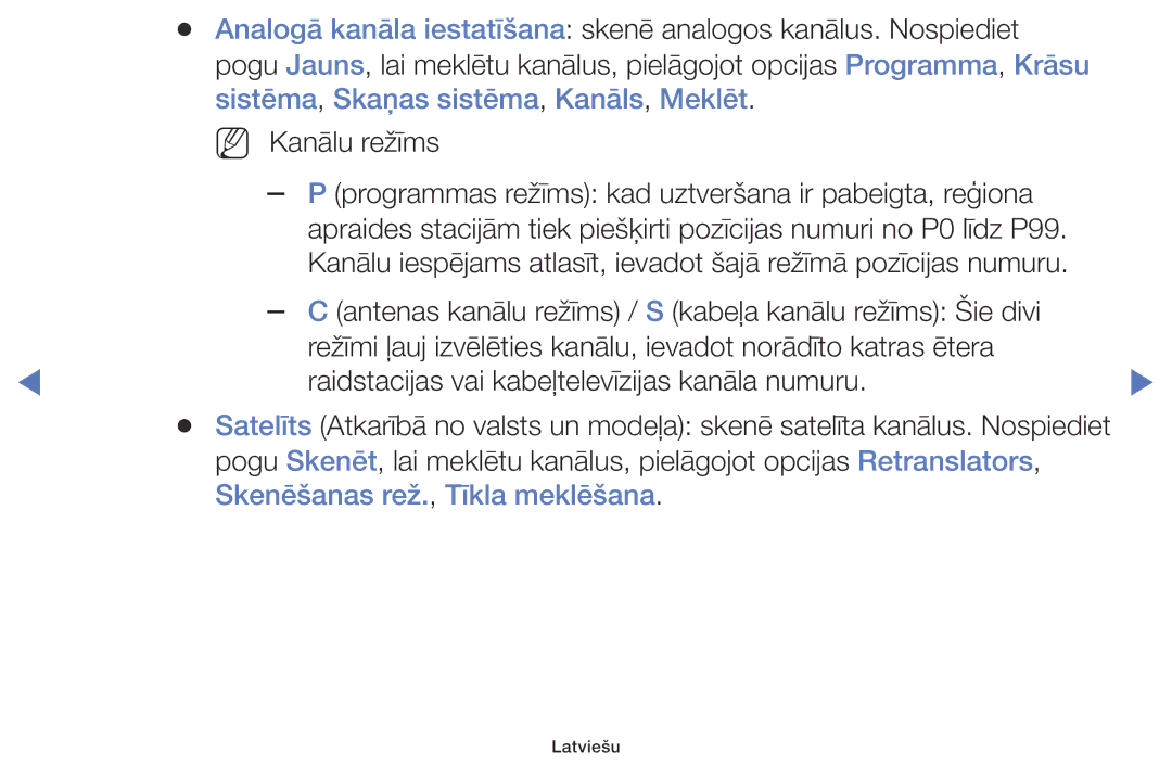 Samsung UE32K5102AKXBT, UE40K5102AKXBT, UE49K5102AKXBT manual Latviešu 