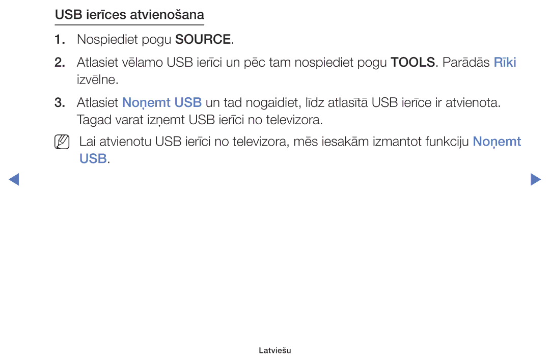 Samsung UE32K5102AKXBT, UE40K5102AKXBT, UE49K5102AKXBT manual Latviešu 