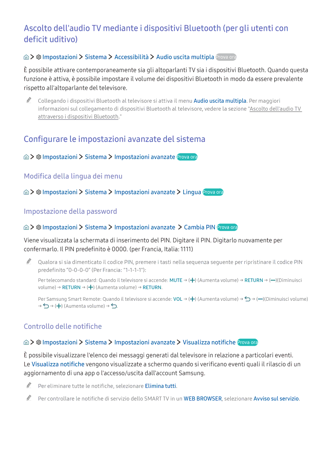 Samsung UE32K5600AWXXN, UE40K5659SUXZG Configurare le impostazioni avanzate del sistema, Modifica della lingua dei menu 