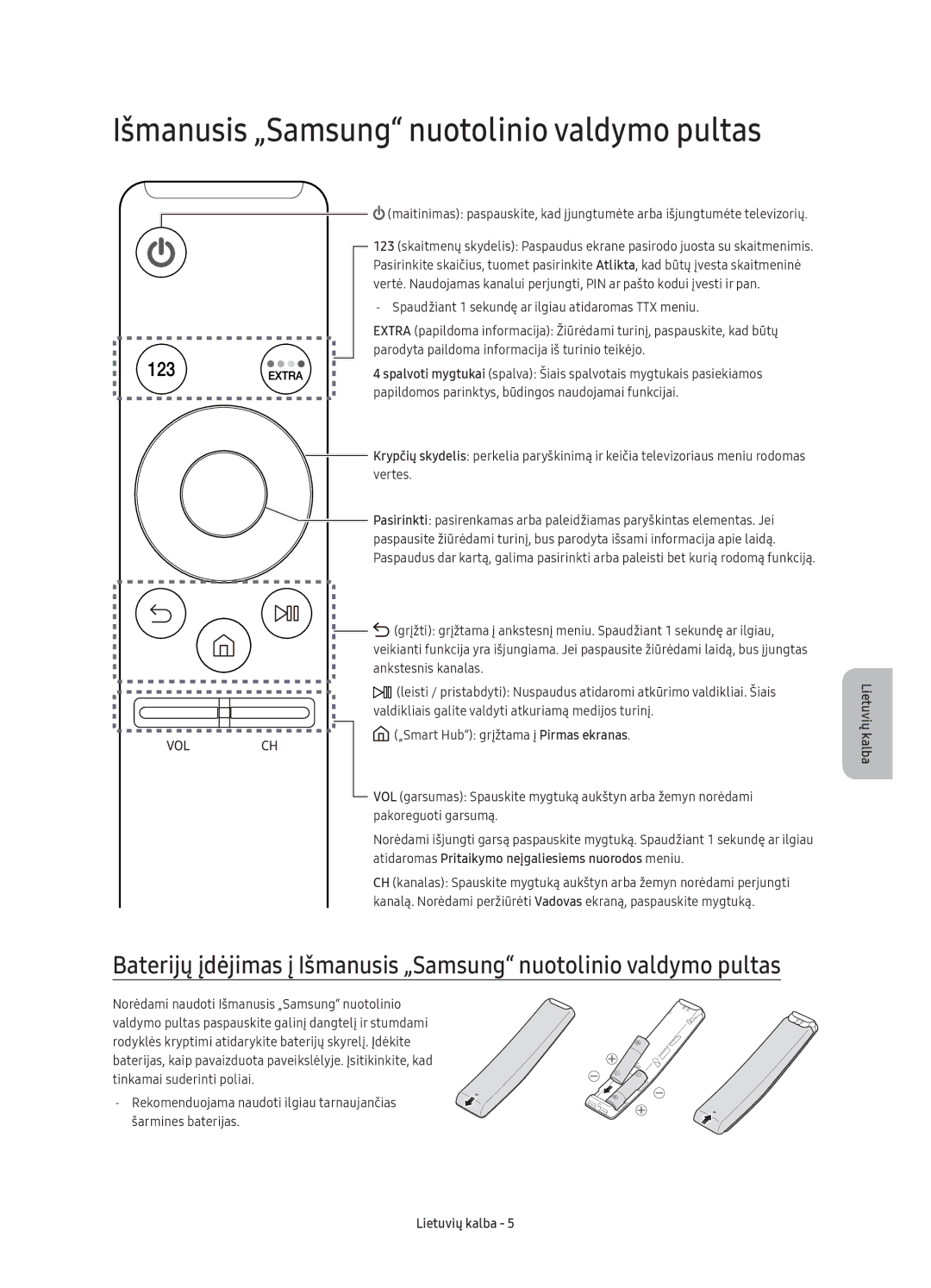 Samsung UE49K6300AWXXN, UE40K6370SSXXH, UE55K6300AWXXH, UE55K6370SSXXH manual Išmanusis „Samsung nuotolinio valdymo pultas 