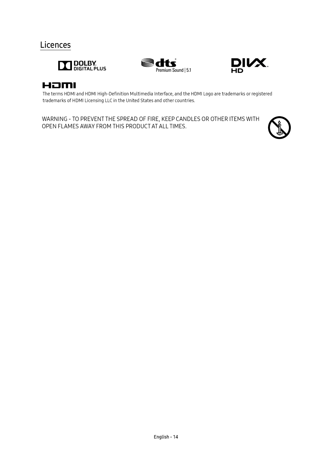 Samsung UE55K6500AUXSQ, UE40K6500AUXSQ, UE49K6500AUXSQ manual Licences 