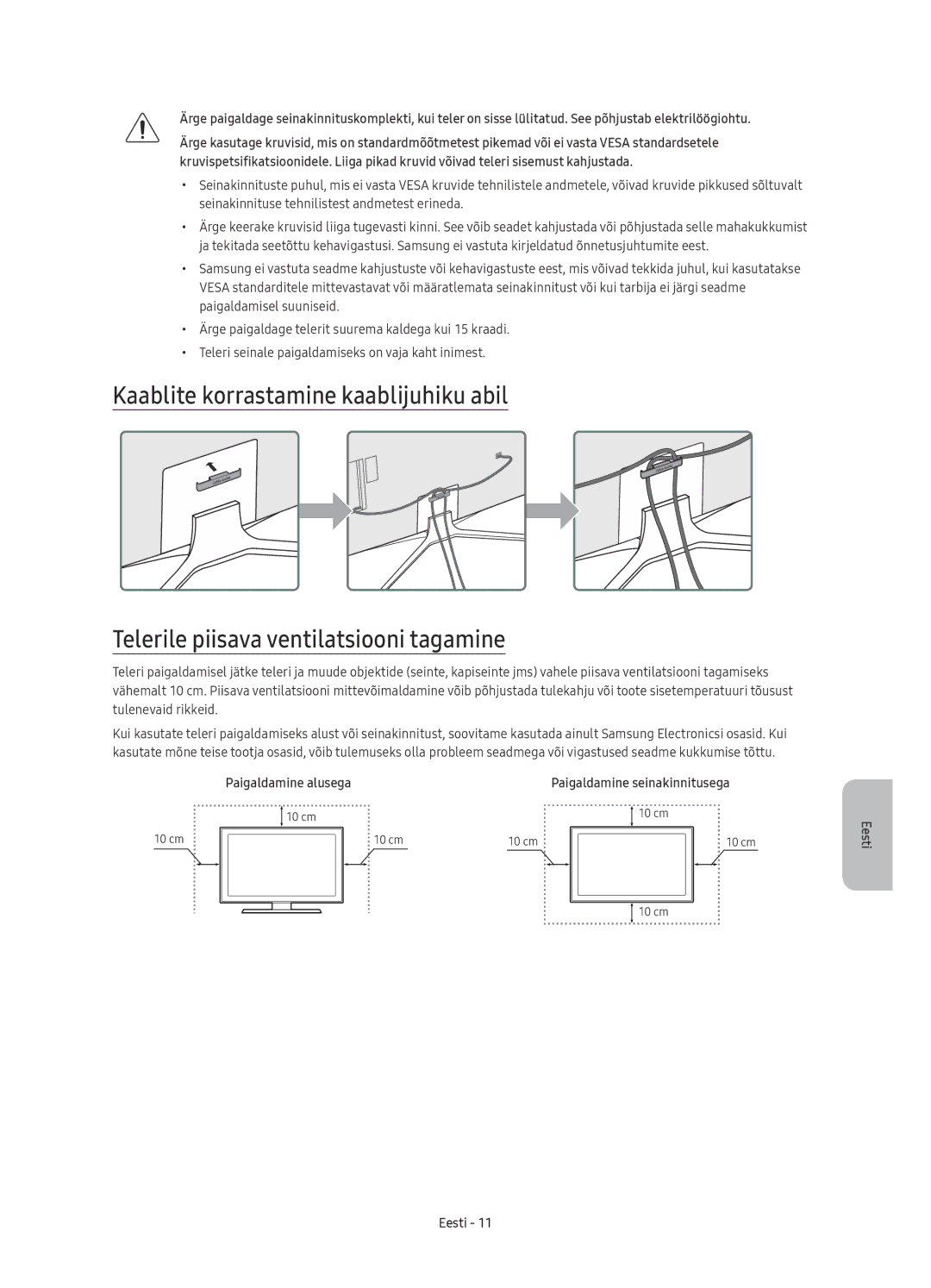 Samsung UE43KU6402UXXH, UE40KU6400SXXH, UE55KU6400SXXH, UE65KU6400SXXH, UE49KU6400SXXH, UE43KU6400SXXH Paigaldamine alusega 