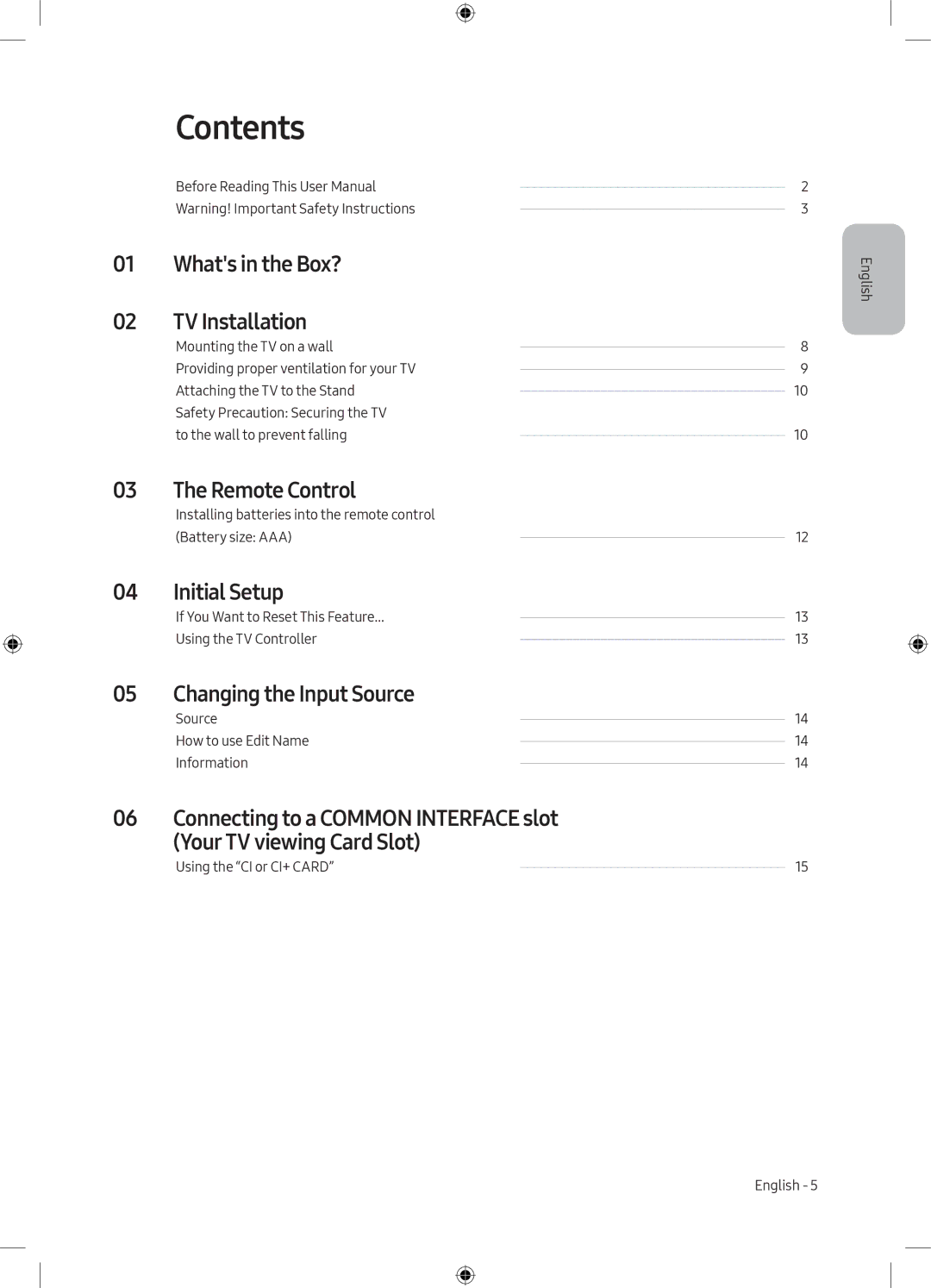 Samsung UE49M5000AUXRU, UE40M5000AUXRU manual Contents 