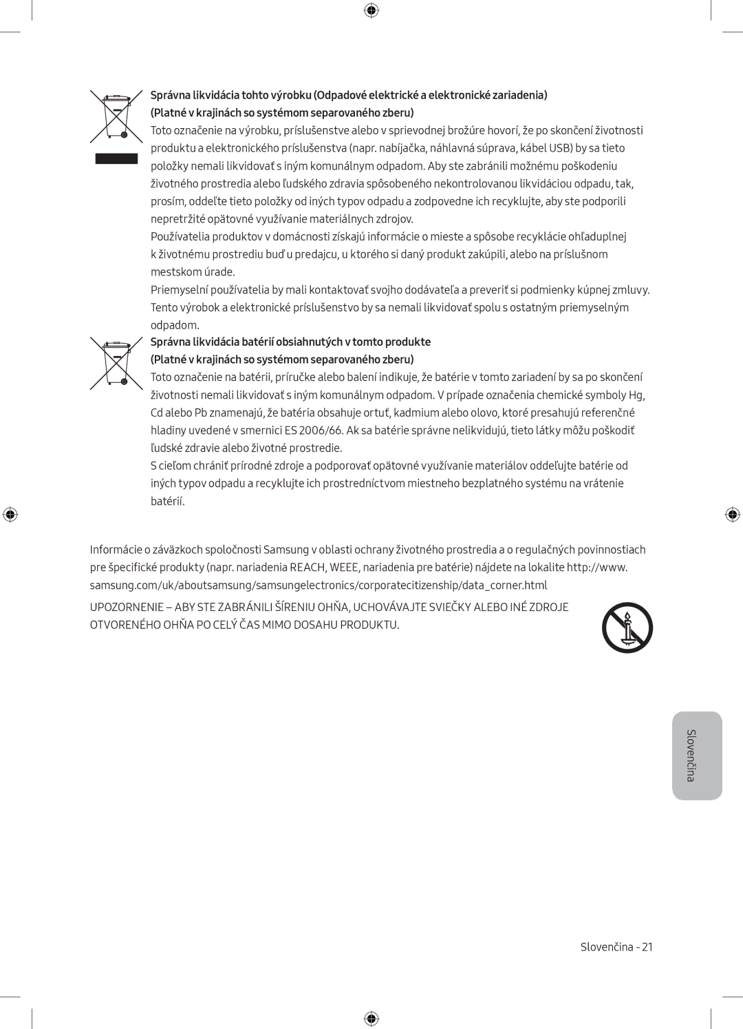 Samsung UE43MU6172UXXH, UE40MU6102KXXH, UE50MU6172UXXH, UE55MU6172UXXH, UE50MU6102KXXH, UE55MU6102KXXH manual Slovenčina 