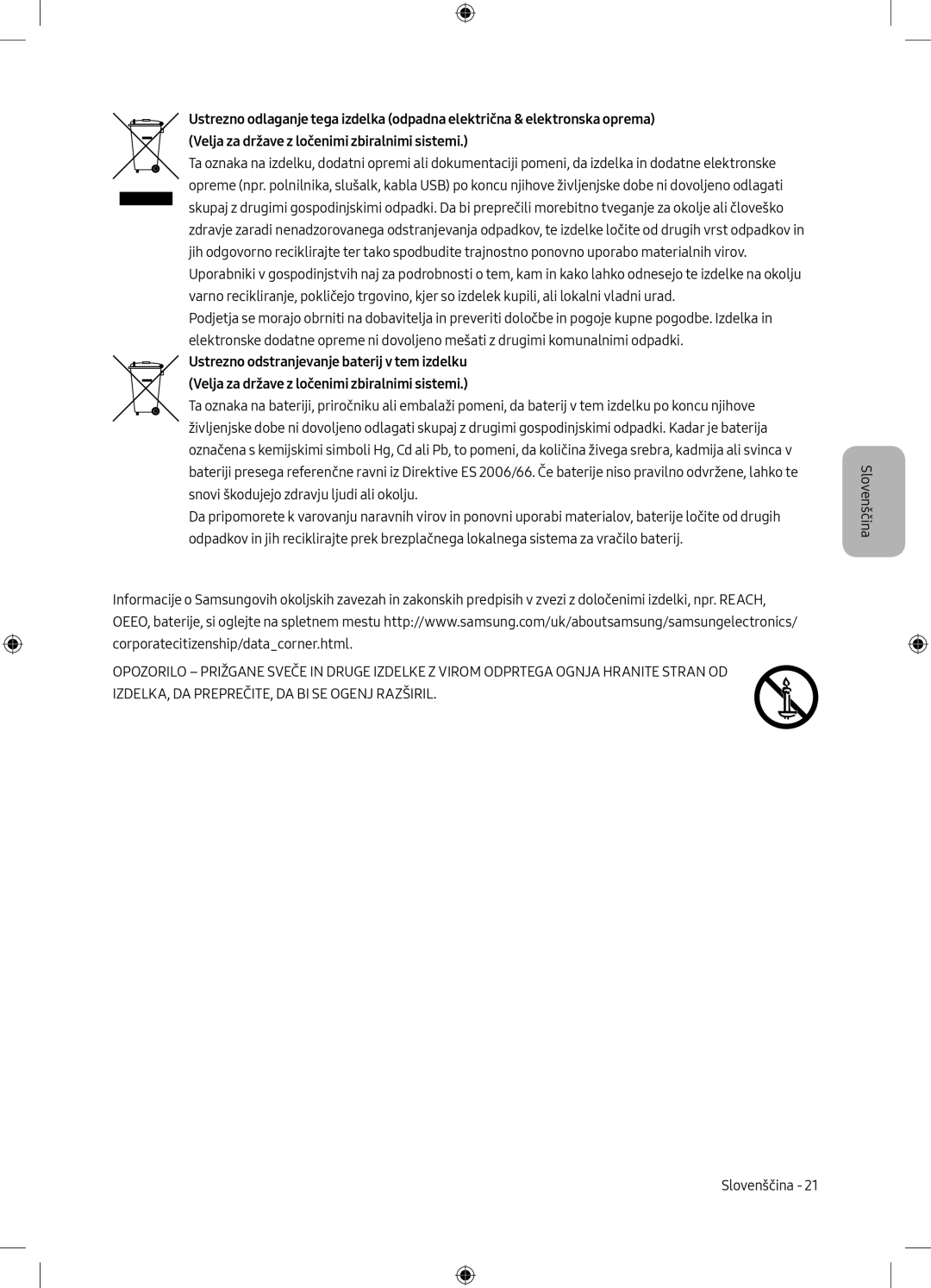 Samsung UE65MU6172UXXH, UE40MU6102KXXH, UE50MU6172UXXH, UE55MU6172UXXH, UE50MU6102KXXH, UE55MU6102KXXH manual Slovenščina 