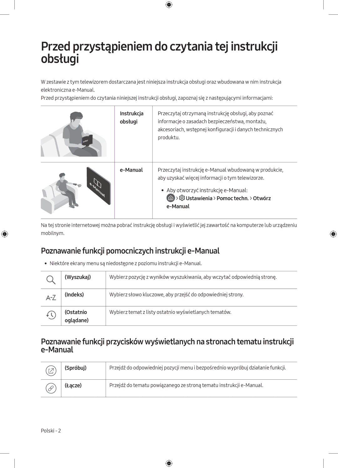 Samsung UE40MU6102KXXH, UE50MU6172UXXH, UE55MU6172UXXH manual Przed przystąpieniem do czytania tej instrukcji obsługi 