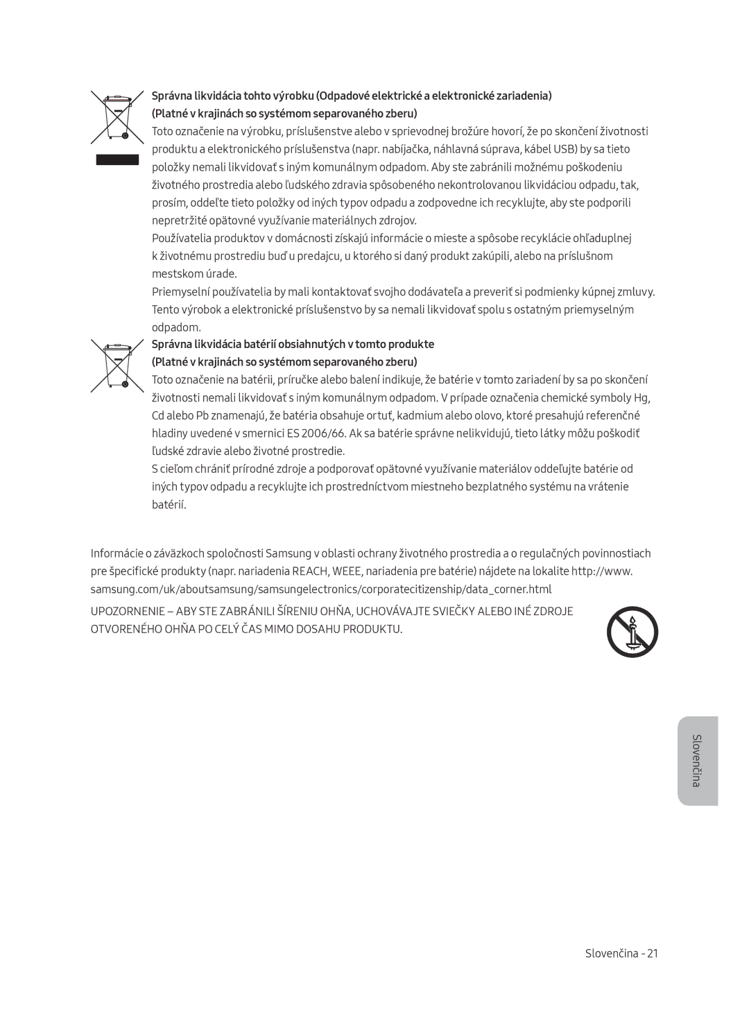 Samsung UE65MU6402UXXH, UE40MU6402UXXH, UE55MU6402UXXH, UE49MU6402UXXH manual Slovenčina 