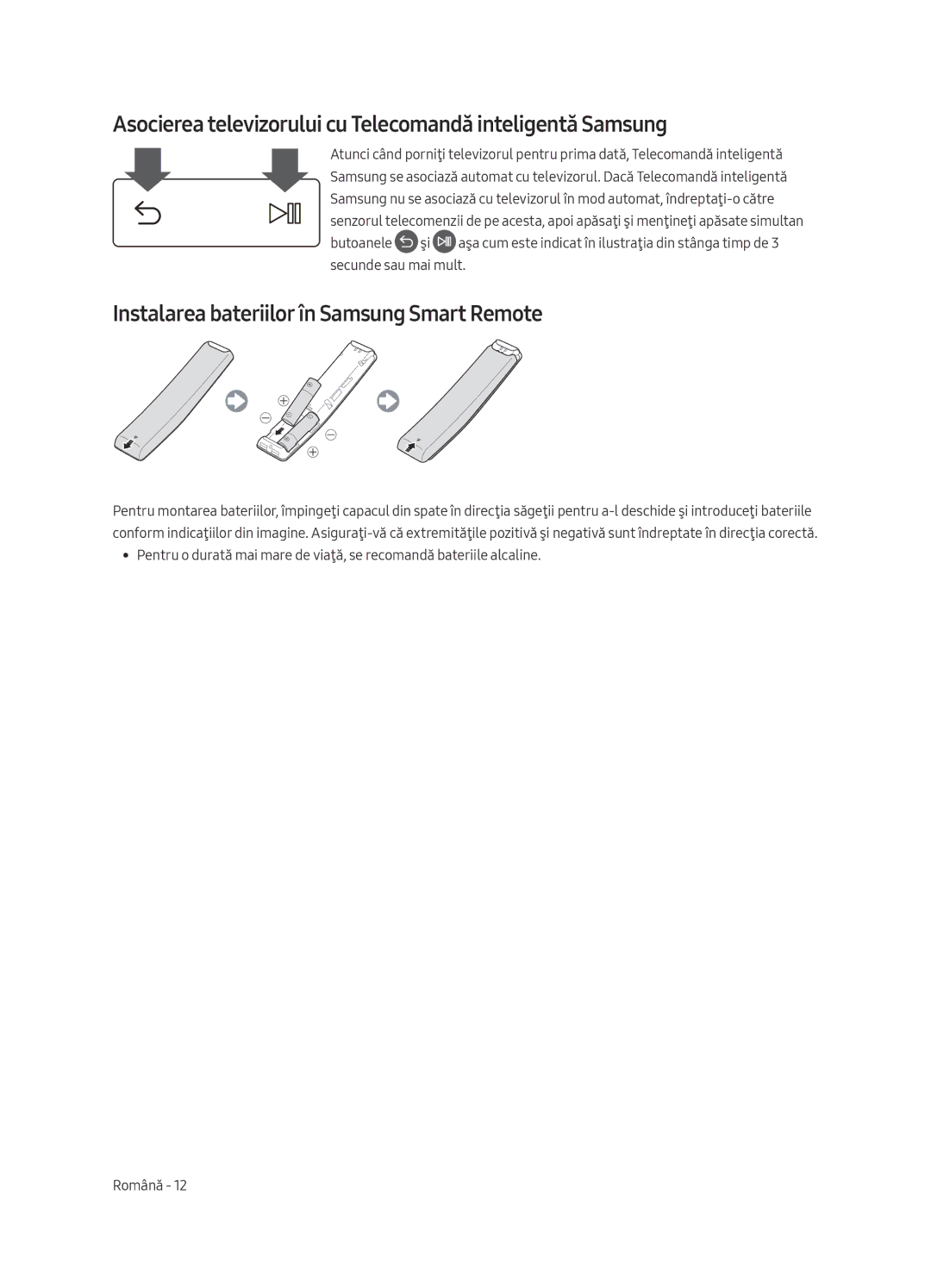 Samsung UE40MU6402UXXH, UE65MU6402UXXH, UE55MU6402UXXH manual Asocierea televizorului cu Telecomandă inteligentă Samsung 