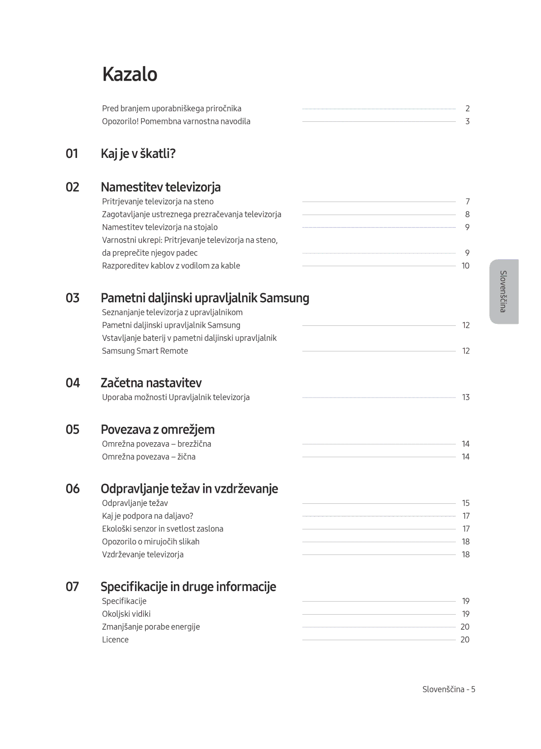 Samsung UE65MU6402UXXH, UE40MU6402UXXH, UE55MU6402UXXH, UE49MU6402UXXH manual Kazalo 