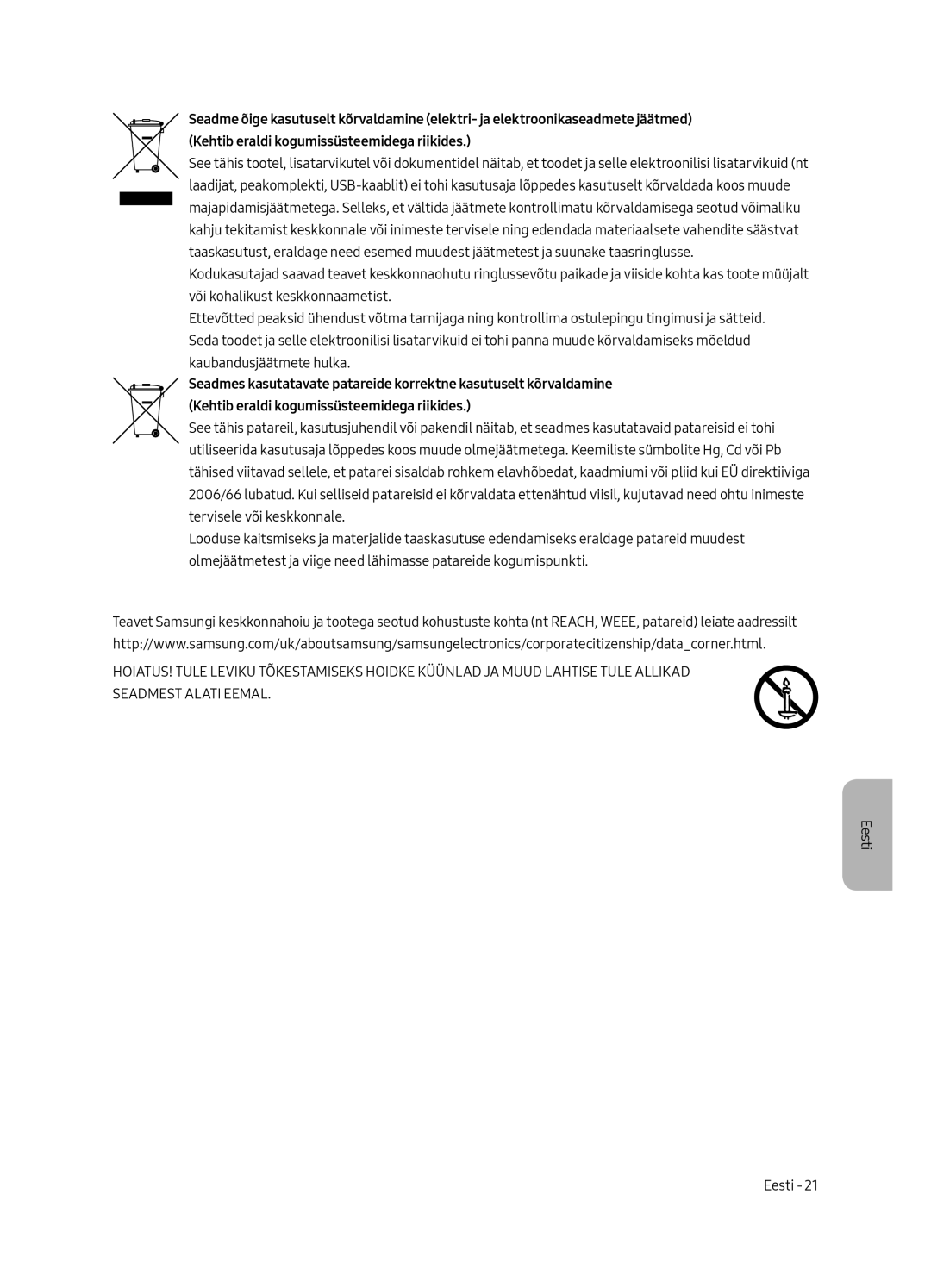 Samsung UE65MU6402UXXH, UE40MU6402UXXH, UE55MU6402UXXH, UE49MU6402UXXH manual Eesti 