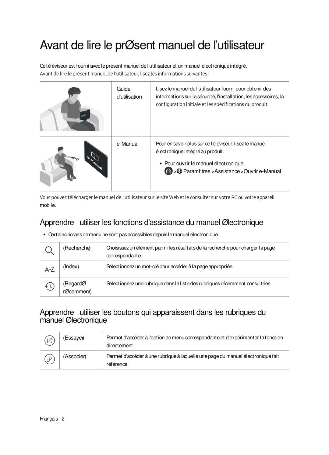 Samsung UE40MU6405UXXC, UE65MU6405UXXC, UE49MU6405UXXC, UE55MU6405UXXC manual Avant de lire le présent manuel de lutilisateur 