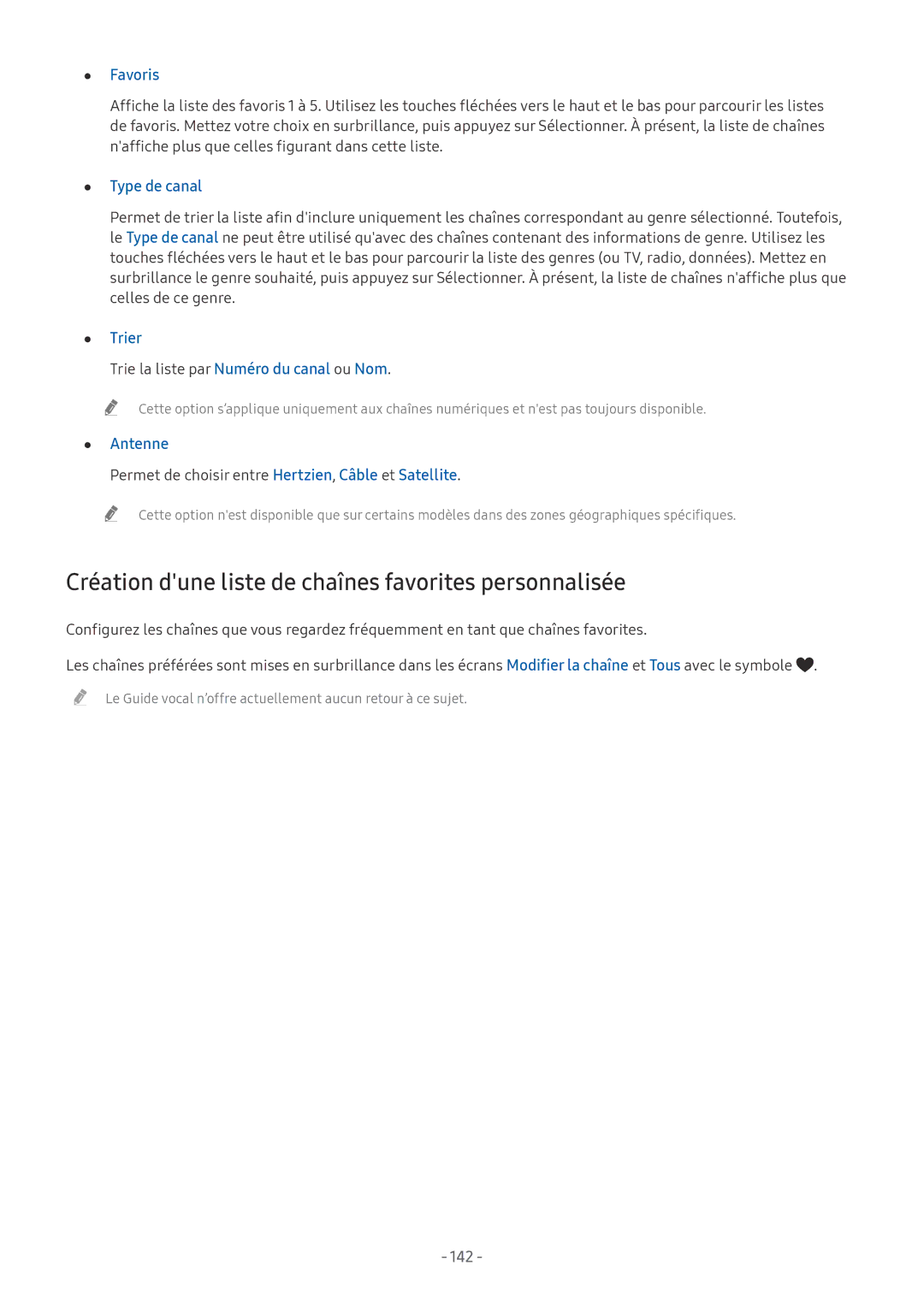 Samsung UE82MU7005TXXC, UE40MU6455UXXC, QE75Q7FAMTXXC manual Création dune liste de chaînes favorites personnalisée, Favoris 