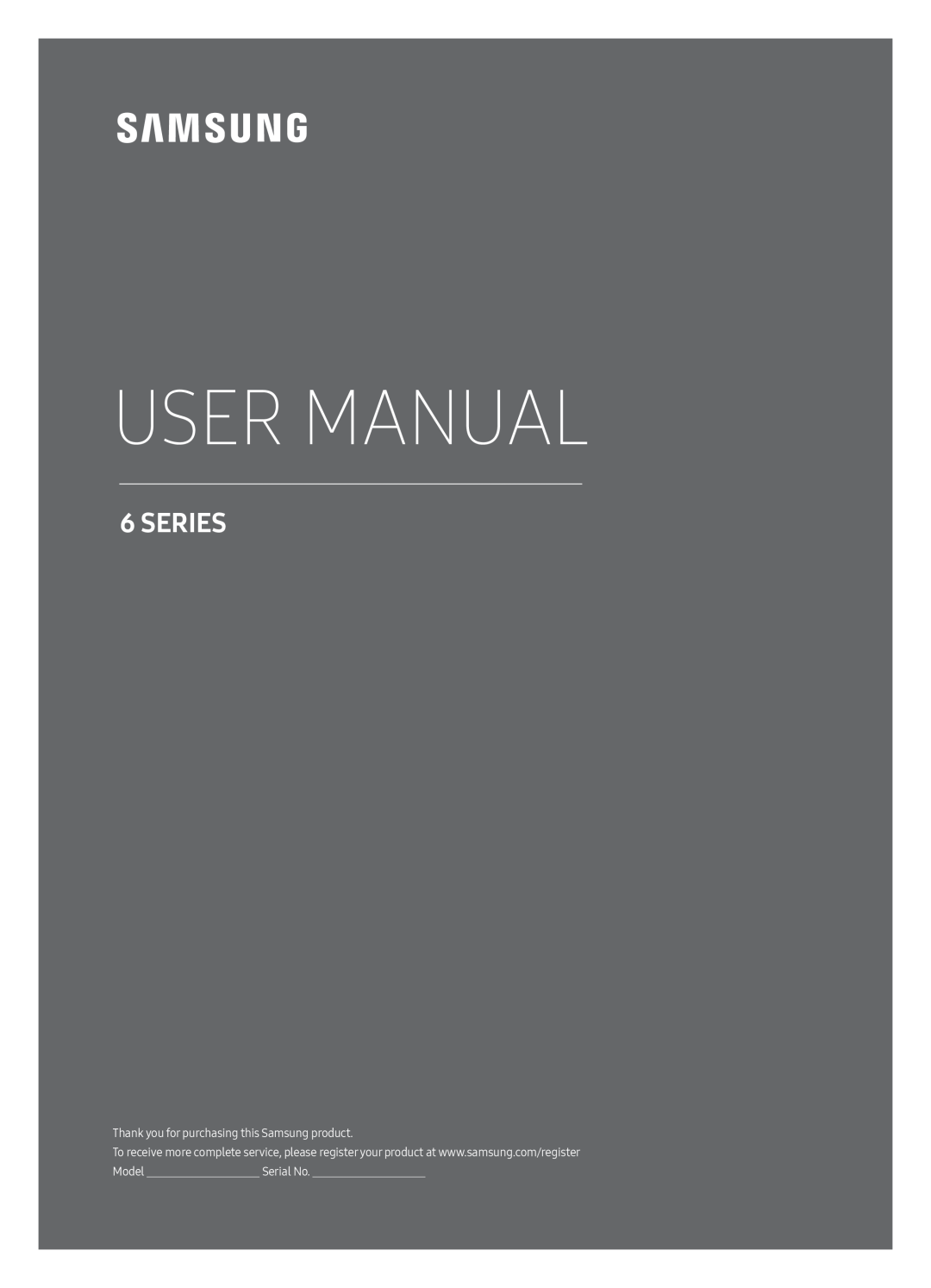 Samsung UE65MU6449UXZG, UE40MU6479UXZG, UE40MU6449UXZG, UE49MU6449UXZG, UE40MU6459UXZG manual User Manual, Series, Serial No 