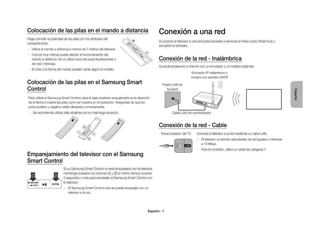 Samsung UE40S9AUXXC manual Conexión a una red 