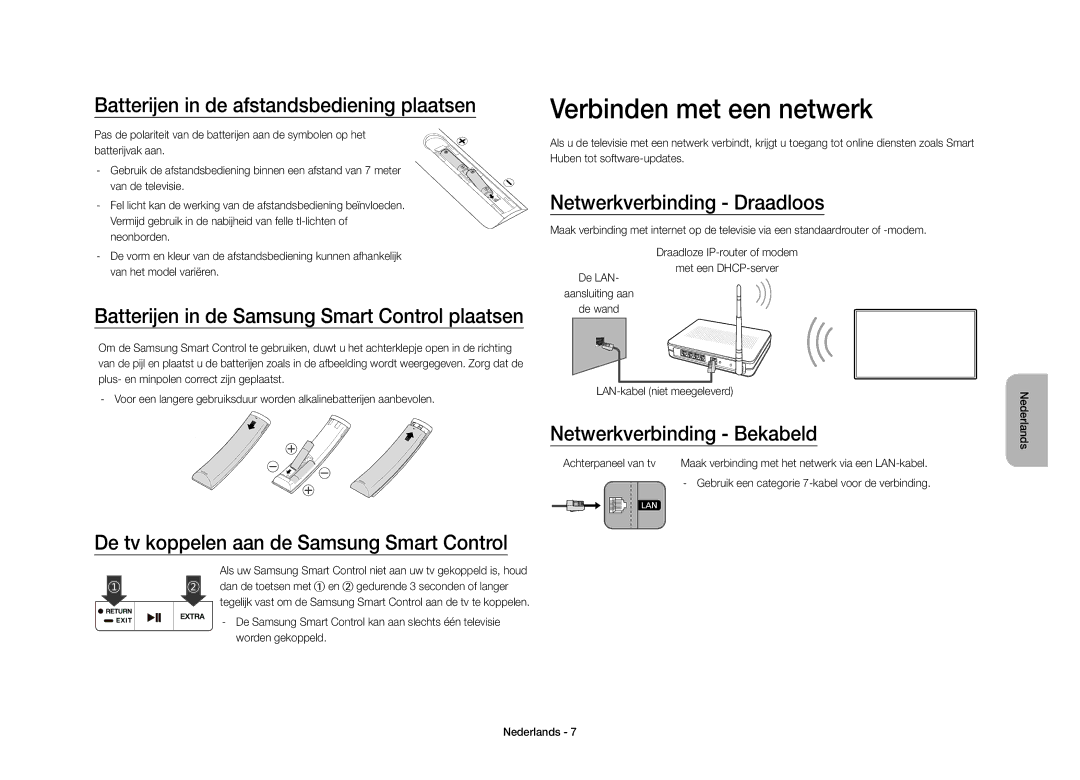 Samsung UE40S9AUXZF manual Verbinden met een netwerk 