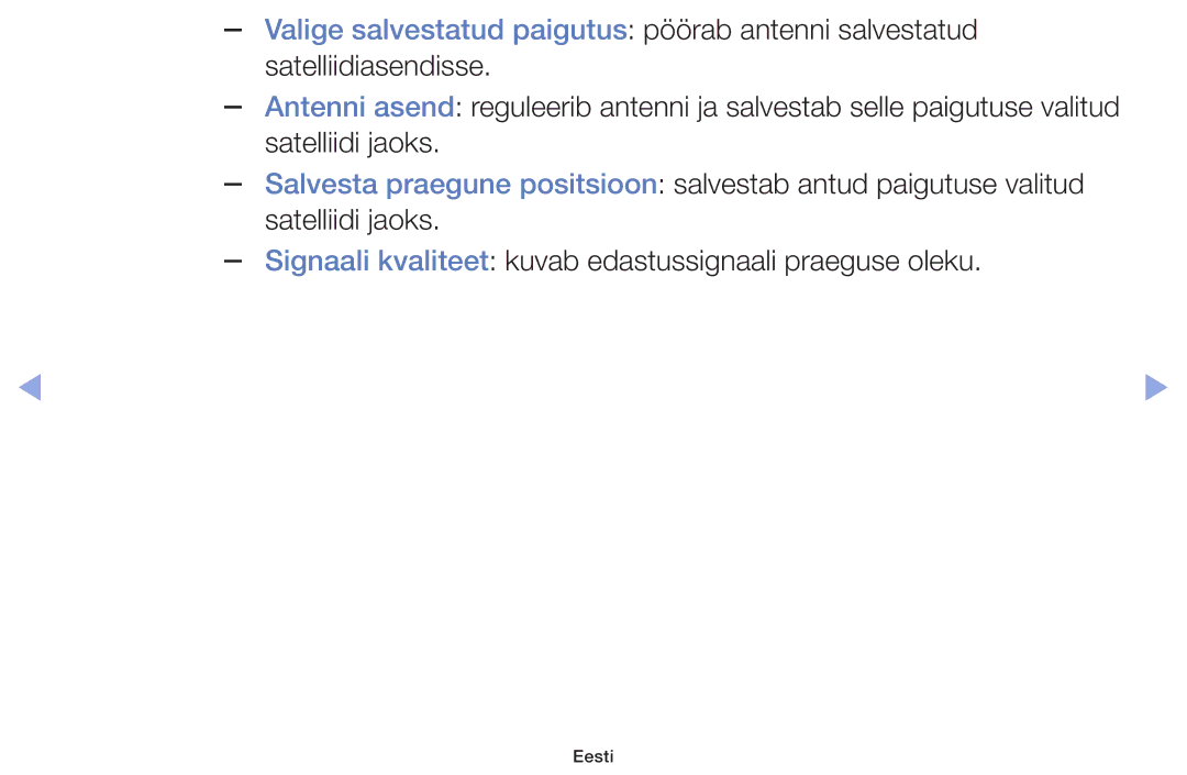 Samsung UE39F5000AWXBT, UE42F5070SSXZG, UE42F5000AWXZG manual Signaali kvaliteet kuvab edastussignaali praeguse oleku 