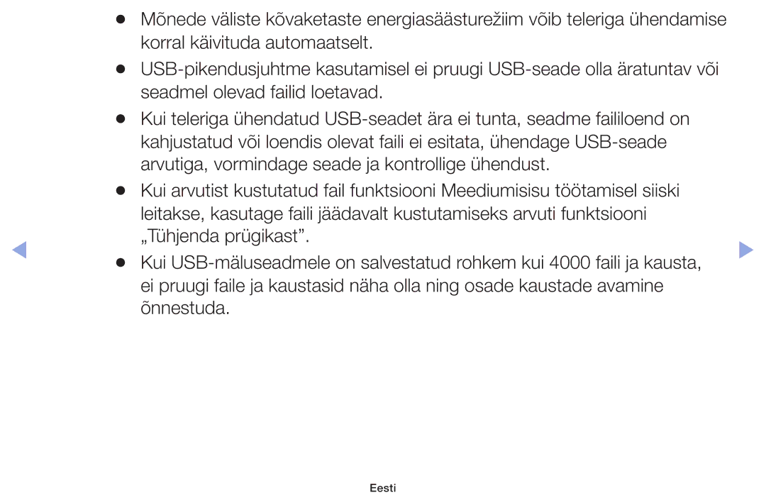 Samsung UE40F5000AWXBT, UE42F5070SSXZG, UE42F5000AWXZG, UE42F5000AWXBT, UE32F5000AWXBT manual Korral käivituda automaatselt 