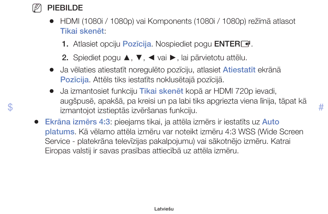 Samsung UE39F5000AWXBT, UE42F5070SSXZG, UE42F5000AWXZG, UE42F5000AWXBT manual Izmantojot izstieptās izvēršanas funkciju 