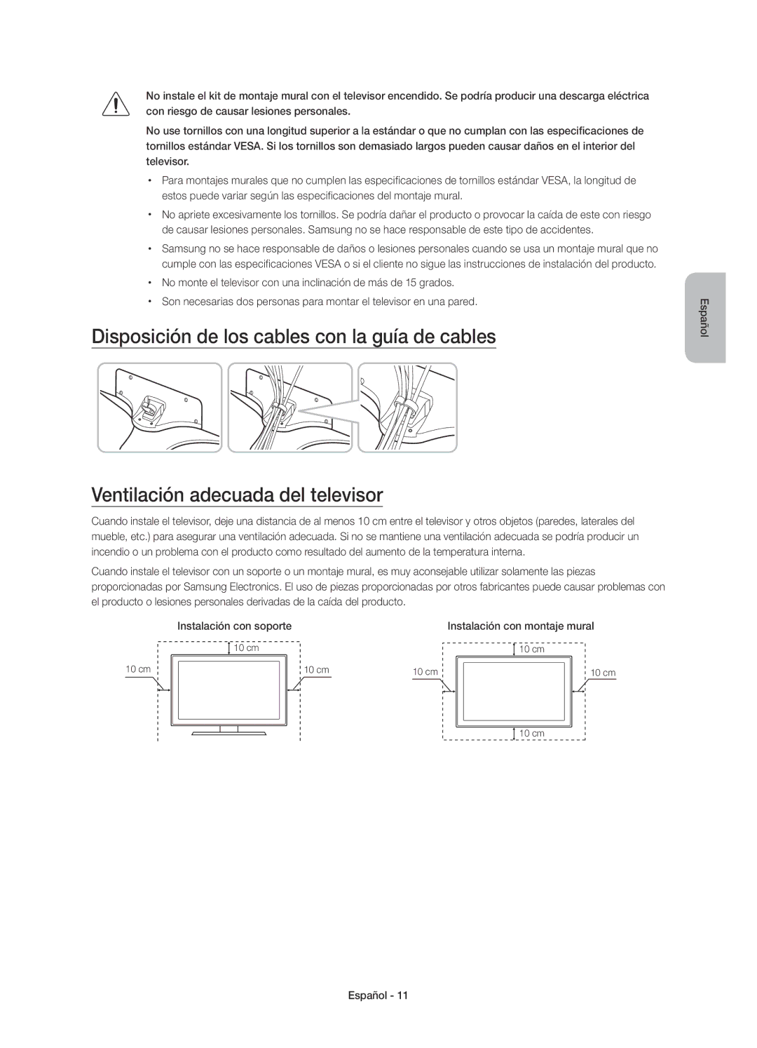 Samsung UE43J5600AKXXC, UE43J5500AKXXC, UE48J5500AKXXC, UE50J5500AKXZT, UE43J5600AKXZT, UE48J5500AKXZT, UE32J5500AKXZT 10 cm 