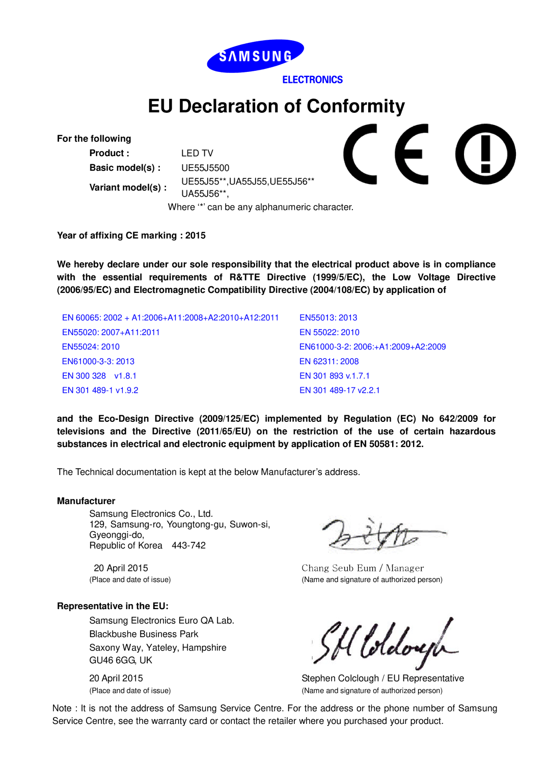 Samsung UE60J6282SUXXH, UE32J5502AKXXH, UE48J5502AKXXH, UA55J6300AWXSQ, UA48J6300AWXSQ, UA40J6300AWXSQ manual Manual 