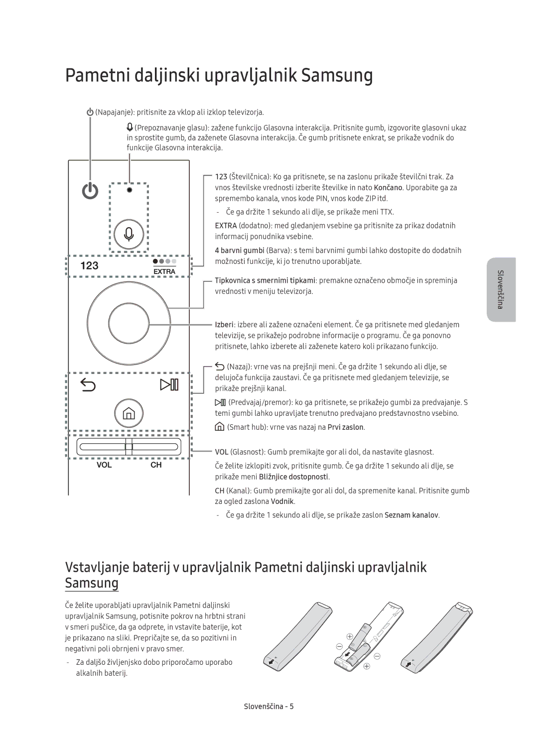 Samsung UE49KU6512UXXH, UE43KU6512UXXH, UE55KU6512UXXH, UE55KU6510SXXN, UE43KU6510SXXH Pametni daljinski upravljalnik Samsung 