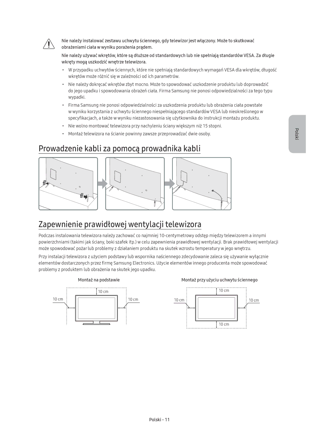 Samsung UE55KU6510SXXN, UE43KU6512UXXH, UE55KU6512UXXH, UE49KU6512UXXH, UE43KU6510SXXH, UE55KU6510SXXH Montaż na podstawie 