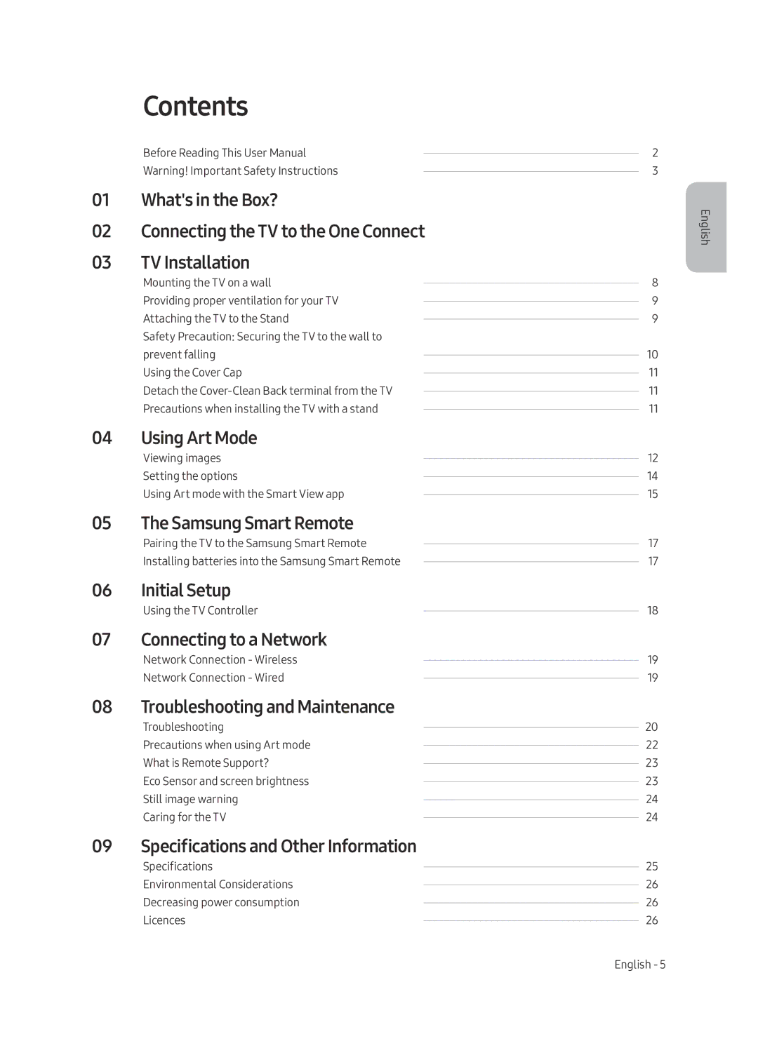 Samsung UE43LS003AUXRU manual Contents 