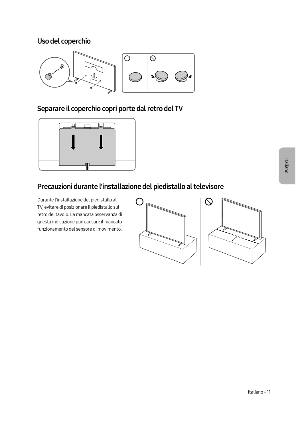 Samsung UE43LS003AUXXC, UE43LS003AUXZG, UE43LS003AUXZT, UE43LS003AUXXU manual Italiano 