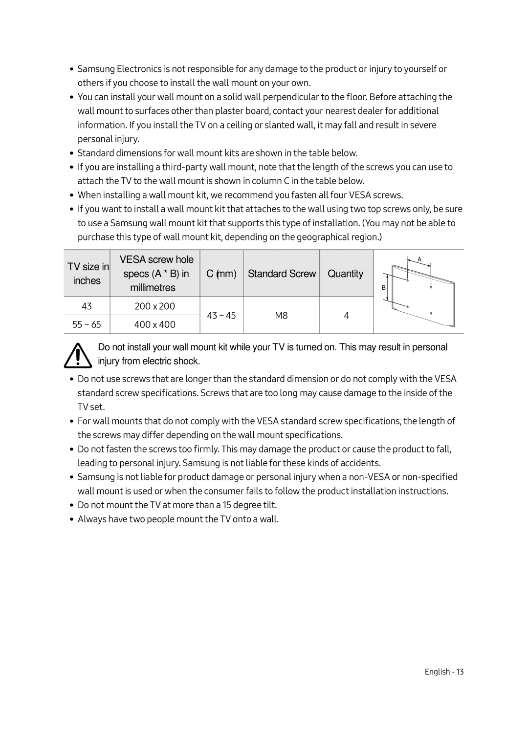 Samsung UE43LS003AUXXC, UE43LS003AUXZG, UE43LS003AUXZT, UE43LS003AUXXU manual English 