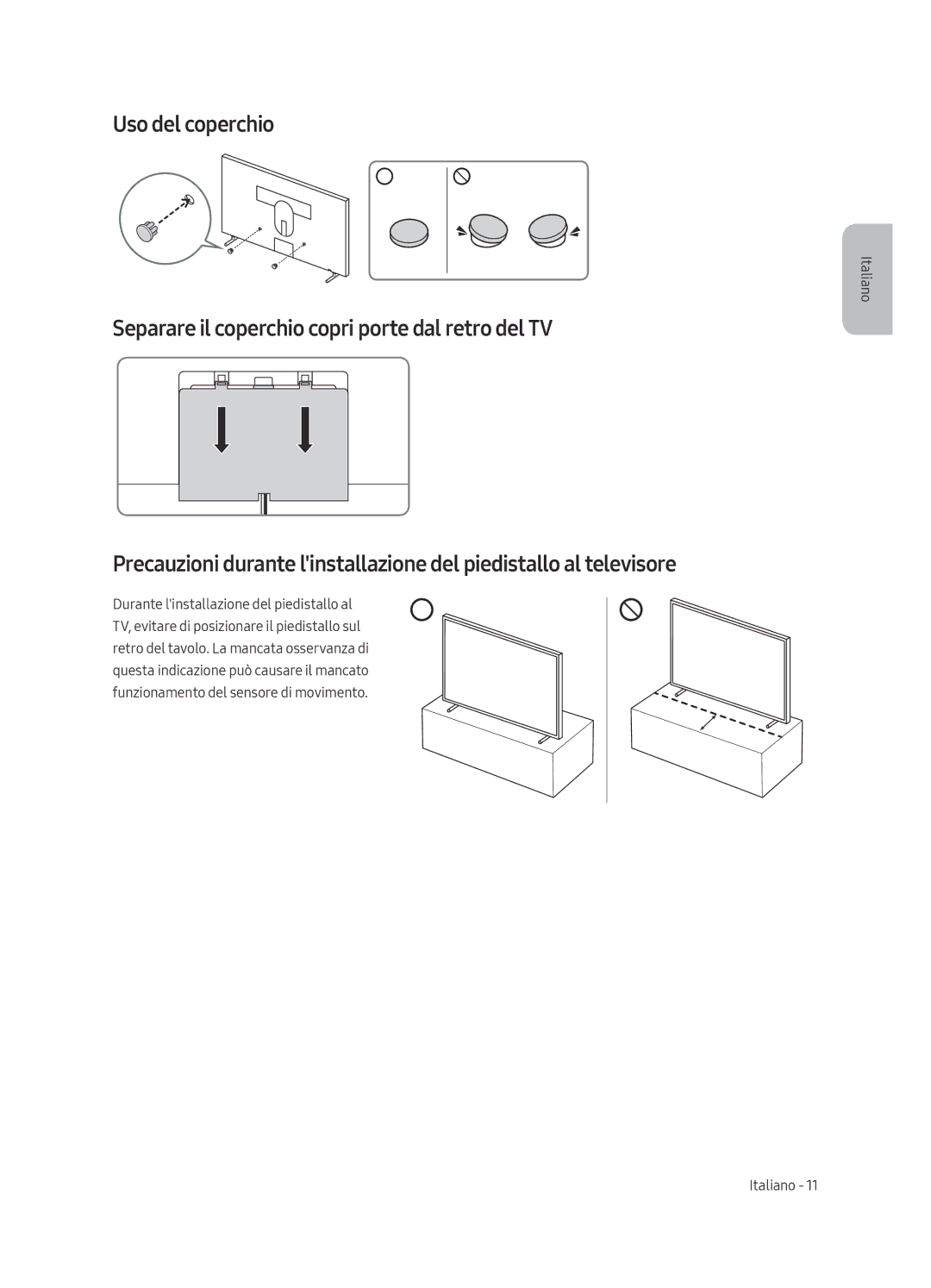 Samsung UE43LS003AUXZT manual Uso del coperchio 