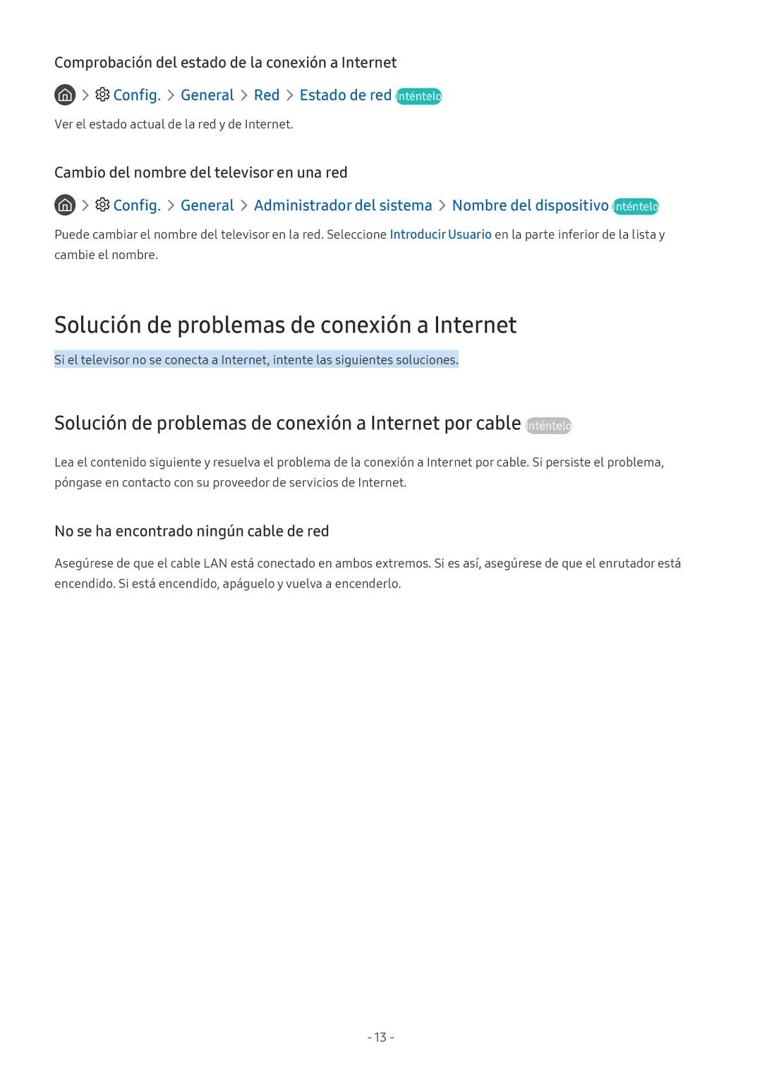 Samsung UE43M5502AKXXH Solución de problemas de conexión a Internet, Comprobación del estado de la conexión a Internet 