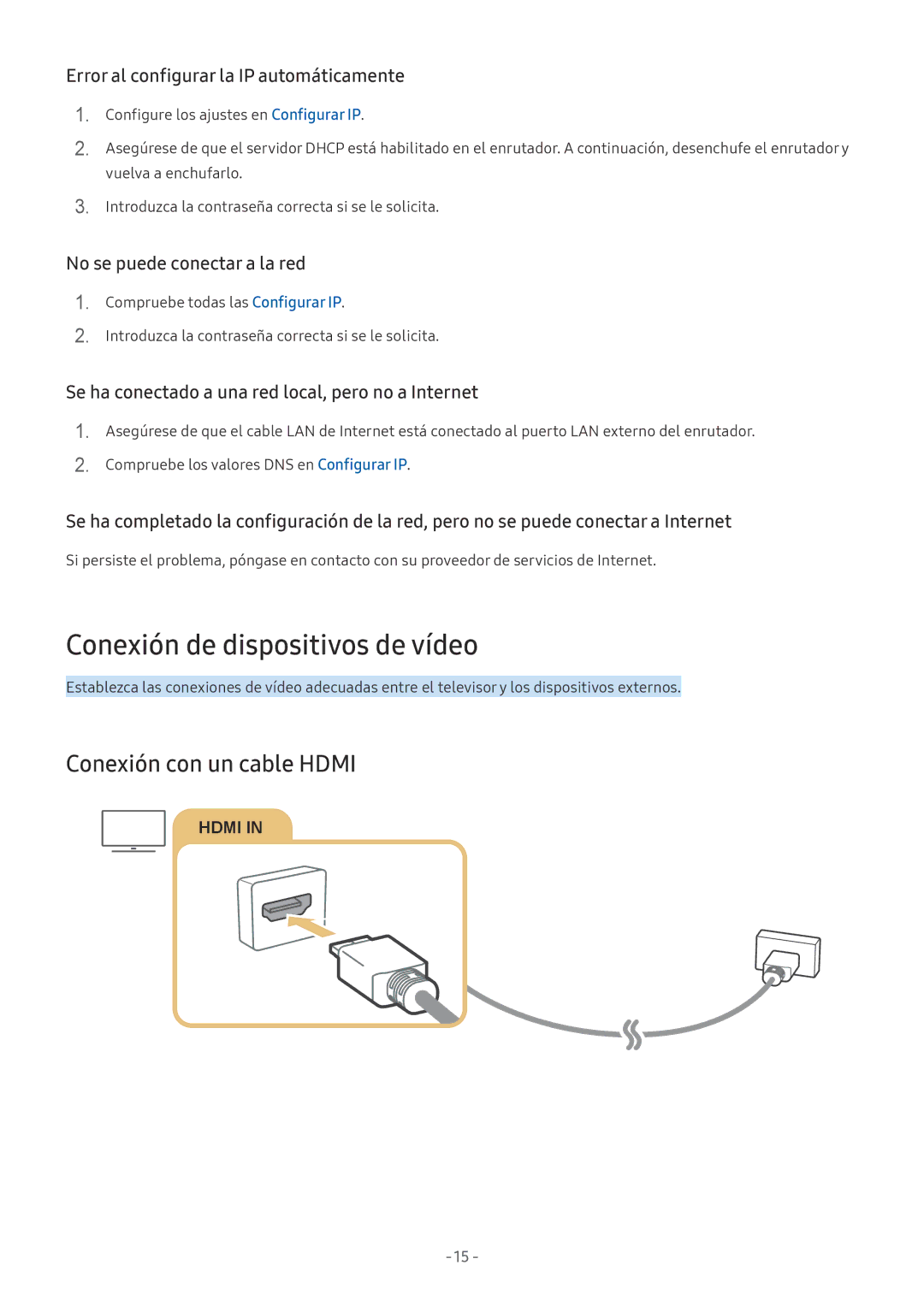 Samsung UE49M5605AKXXC, UE43M5502AKXXH, UE49M5502AKXXH manual Conexión de dispositivos de vídeo, Conexión con un cable Hdmi 