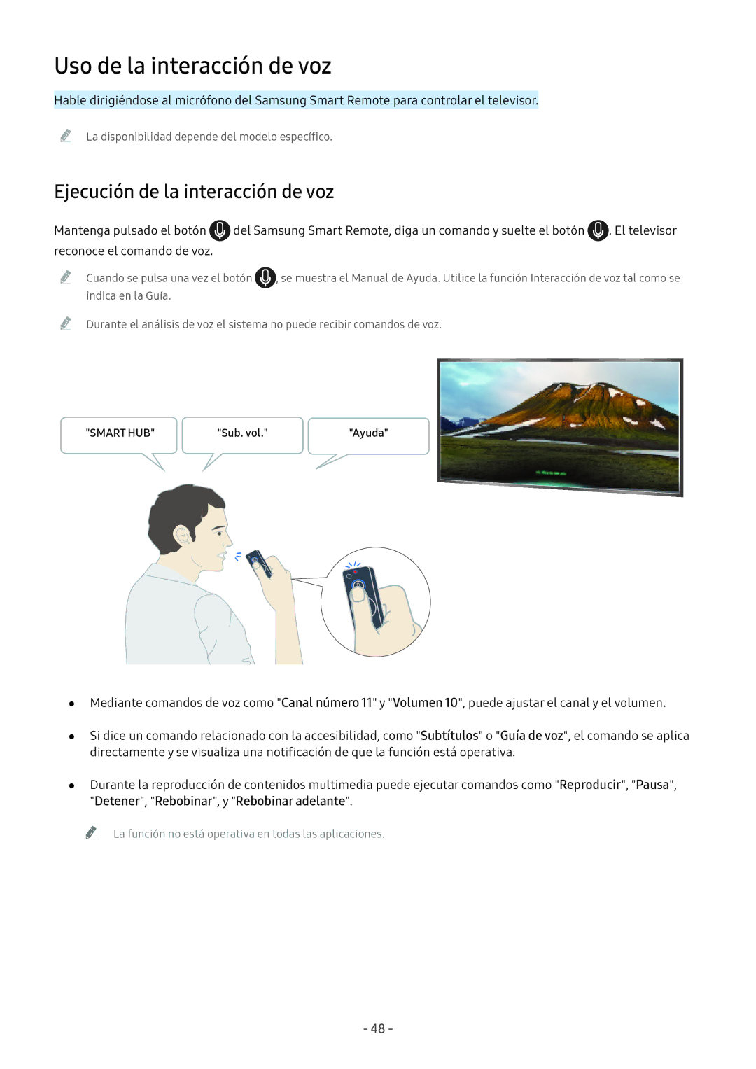 Samsung UE55M5575AUXXC, UE43M5502AKXXH, UE49M5502AKXXH, UE49M5605AKXXC, UE49M5515AKXXC manual Uso de la interacción de voz 