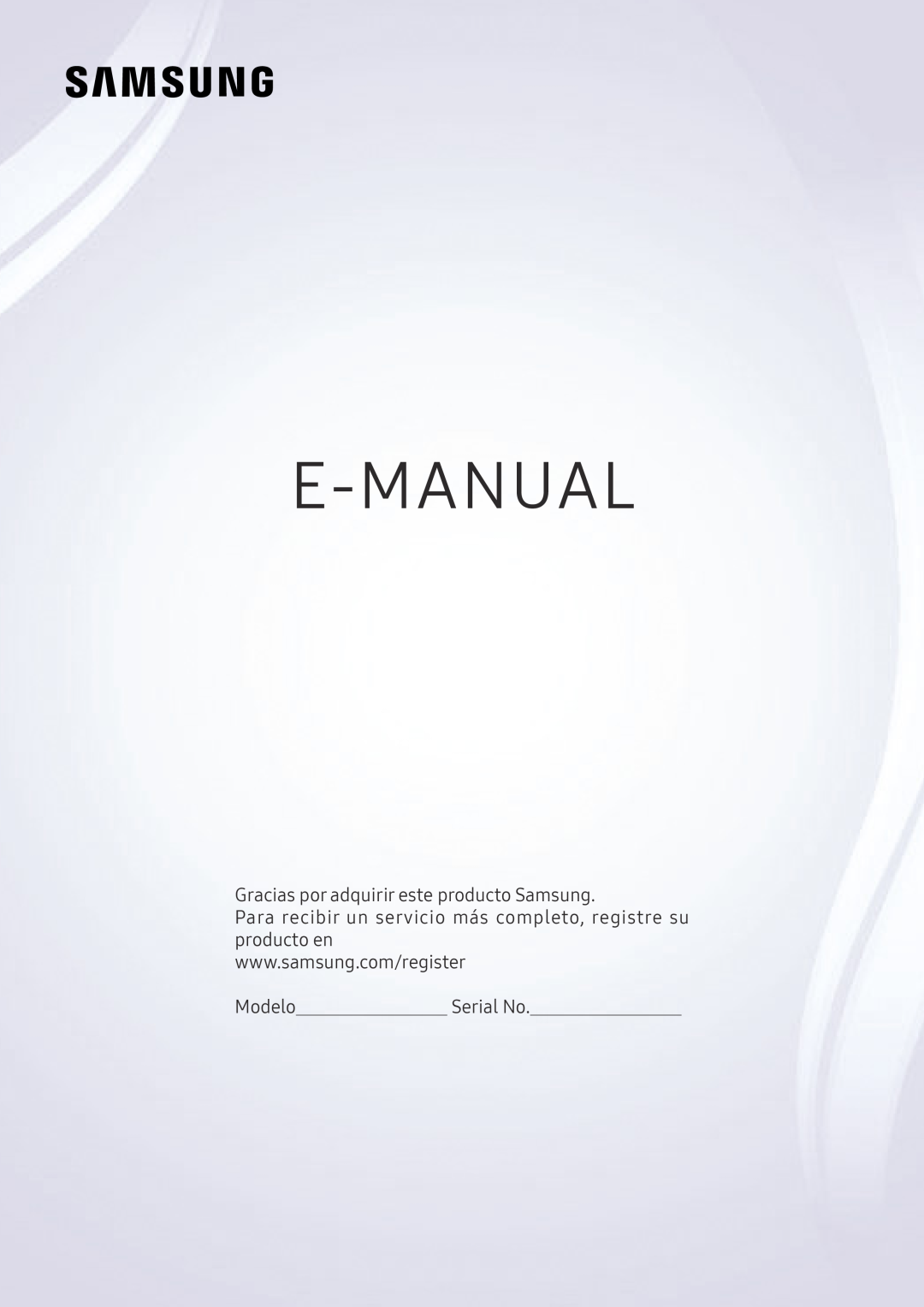 Samsung UE49M5502AKXXH, UE43M5502AKXXH manual Gracias por adquirir este producto Samsung, Modelo, Serial No, E-Manual 
