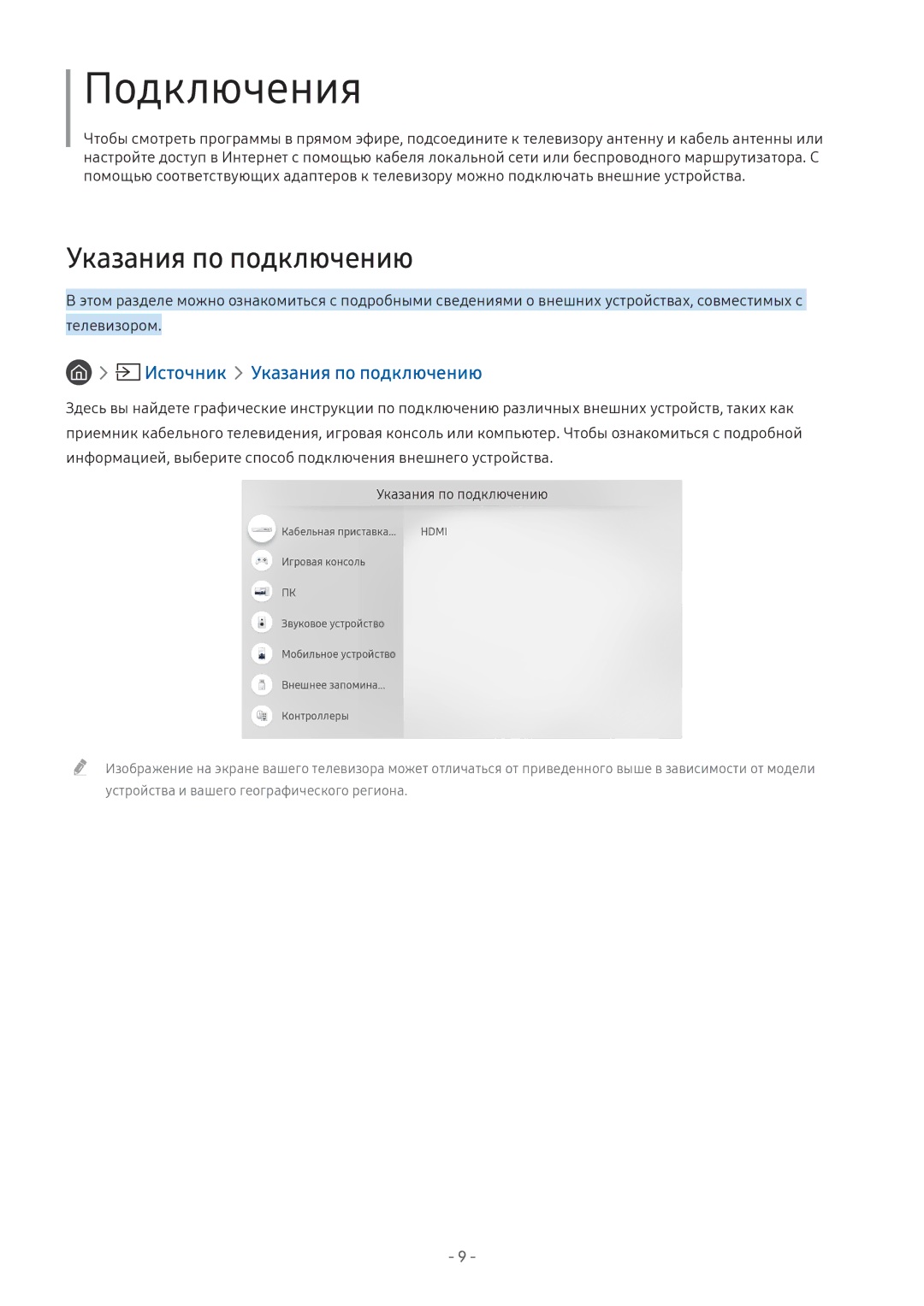 Samsung UE55M5510AUXRU, UE43M5522AKXXH, UE32M5522AKXXH, UE43M5502AKXXH, UE32M5502AKXXH Источник Указания по подключению 