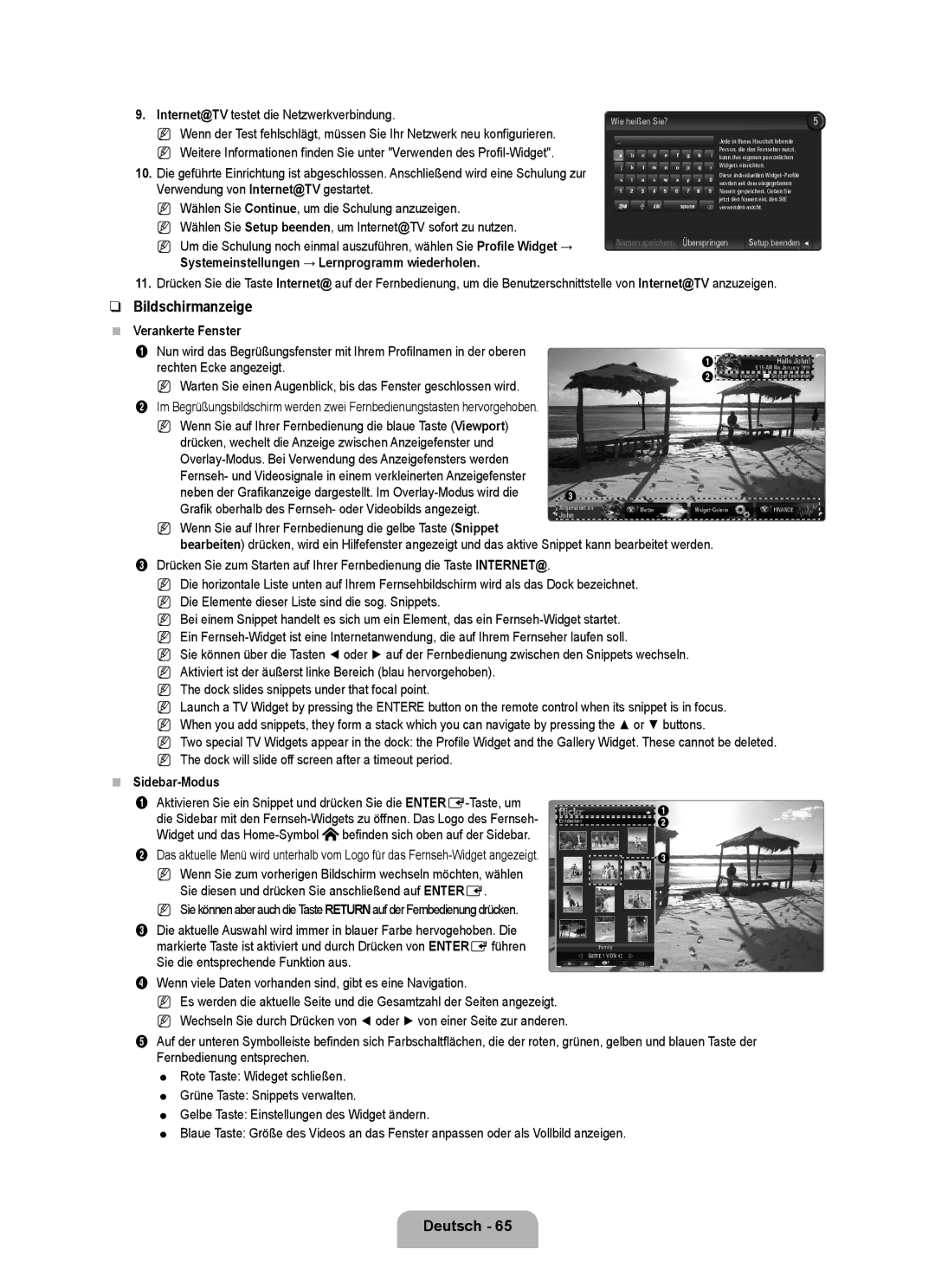 Samsung UE46B7090WWXZG manual Systemeinstellungen → Lernprogramm wiederholen, Verankerte Fenster, Rechten Ecke angezeigt 