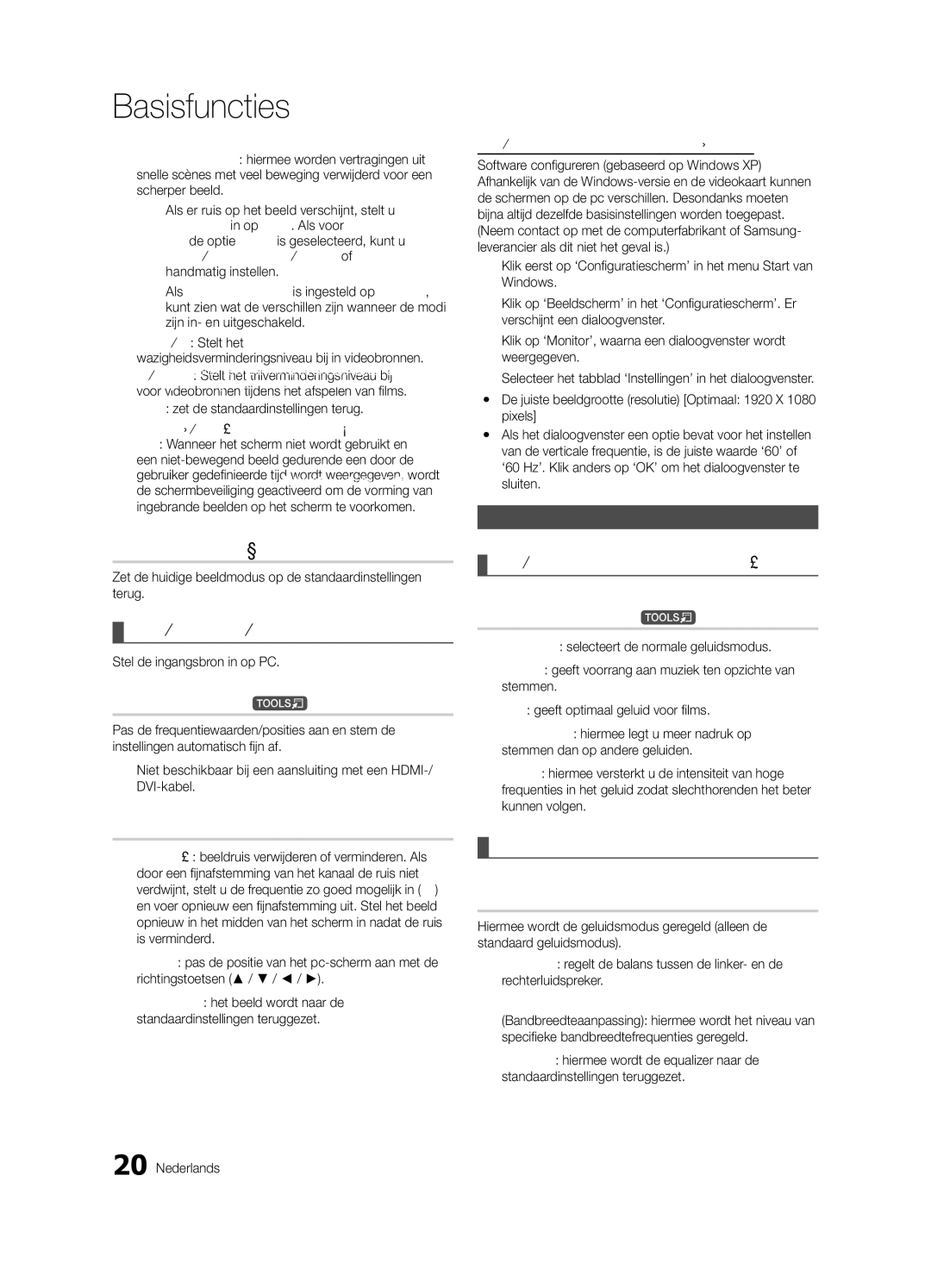 Samsung UE55C6740SSXXN, UE46C6740SSXXN manual Beeld resetten OK / Annuleren, Autom. afstellen t, Scherm, Toonregeling 