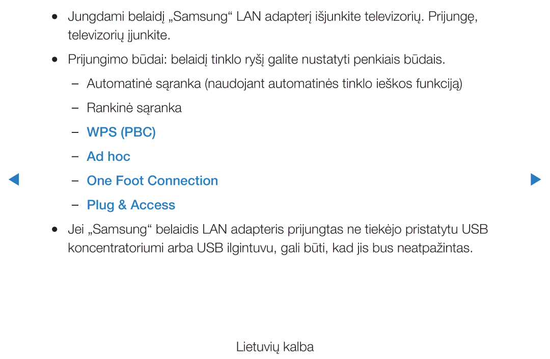 Samsung UE32D5500RWXXH, UE46D5500RWXXH, UE40D5500RWXXH, UE37D5500RWXXH Wps Pbc, Ad hoc One Foot Connection Plug & Access 