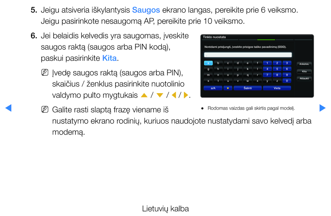 Samsung UE40D5500RWXXH, UE46D5500RWXXH, UE32D5500RWXXH, UE37D5500RWXXH manual NN Galite rasti slaptą frazę viename iš 