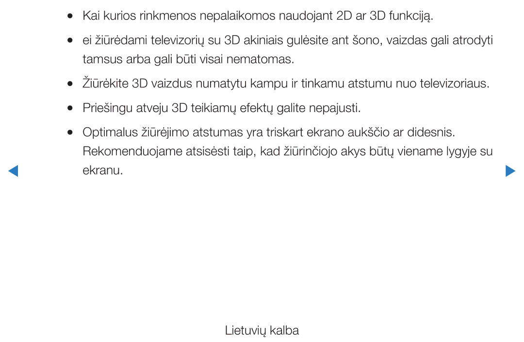 Samsung UE27D5000NWXBT, UE46D5500RWXXH, UE40D5500RWXXH manual Tamsus arba gali būti visai nematomas, Ekranu Lietuvių kalba 