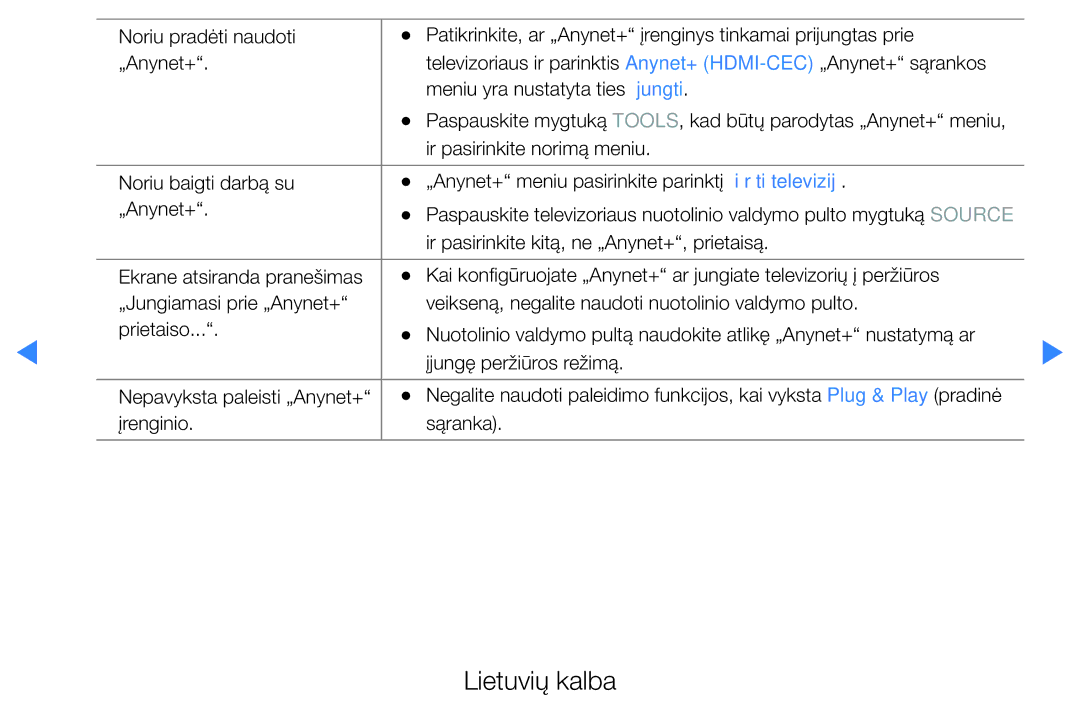 Samsung UE46D5500RWXXH, UE40D5500RWXXH, UE32D5500RWXXH, UE37D5500RWXXH, UE27D5000NWXBT manual Lietuvių kalba 