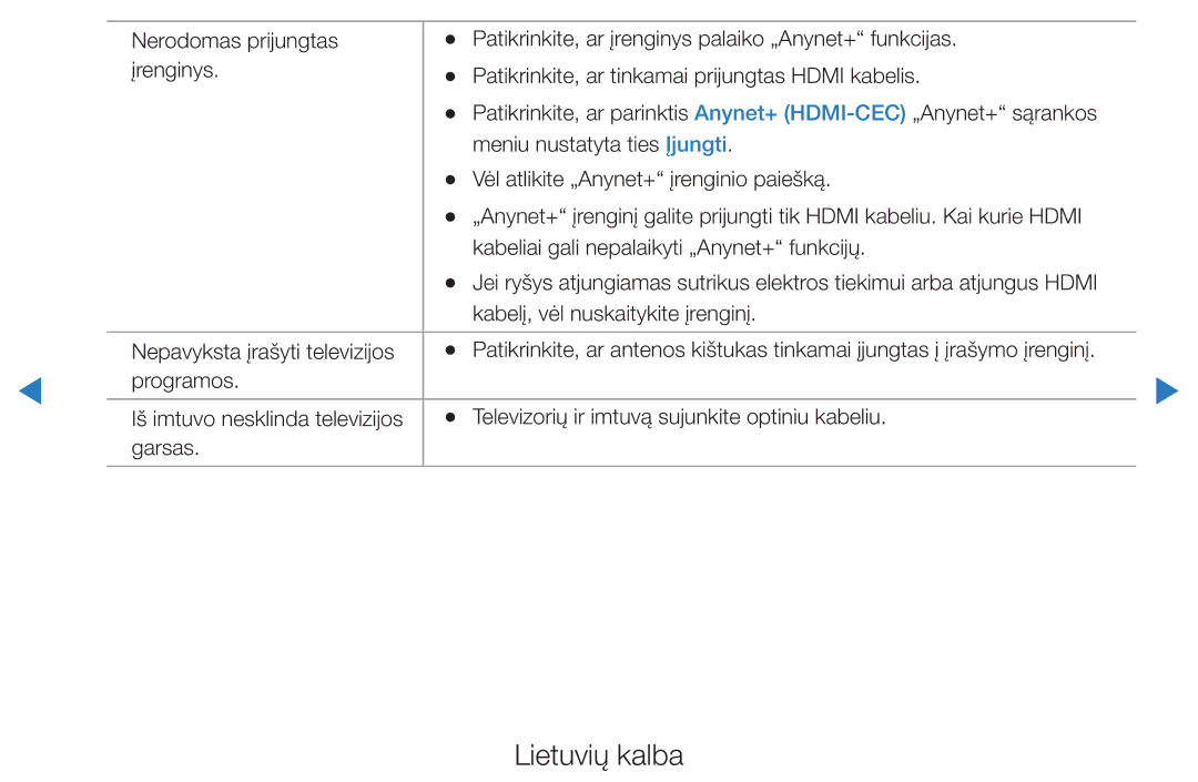 Samsung UE40D5500RWXXH, UE46D5500RWXXH, UE32D5500RWXXH, UE37D5500RWXXH, UE27D5000NWXBT manual Lietuvių kalba 