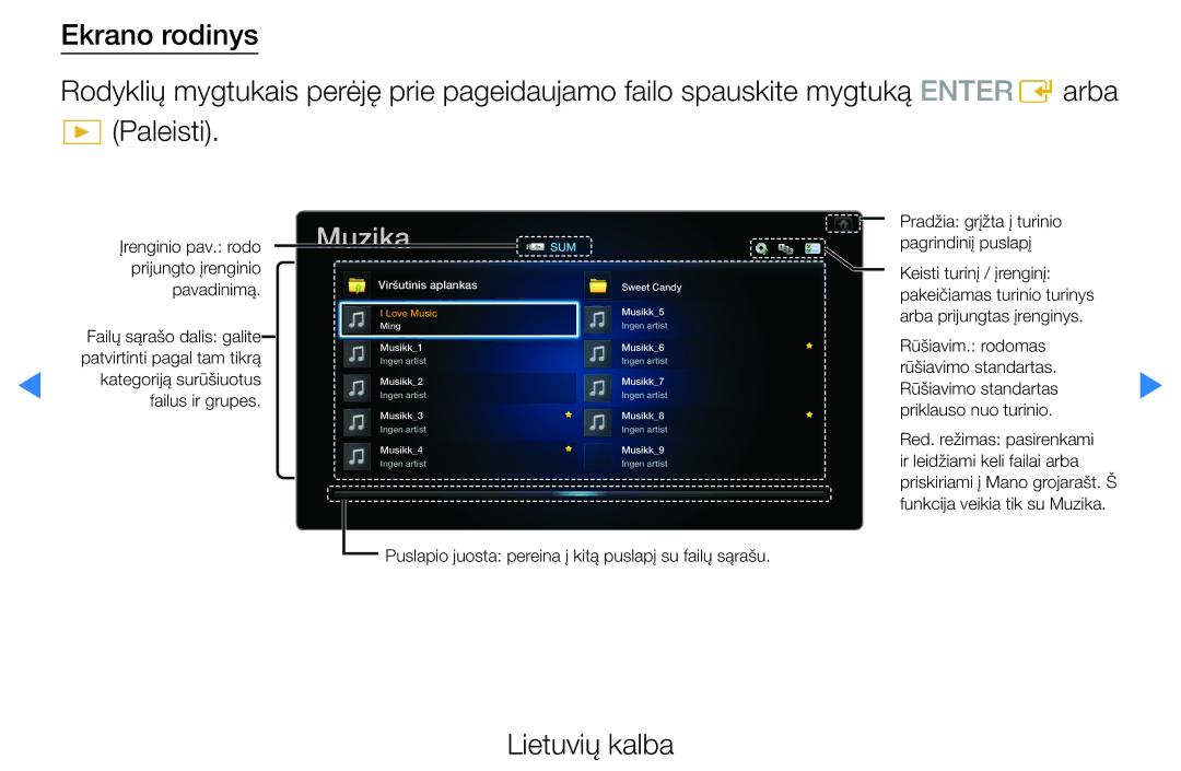 Samsung UE32D5500RWXXH, UE46D5500RWXXH, UE40D5500RWXXH, UE37D5500RWXXH, UE27D5000NWXBT manual Muzika 