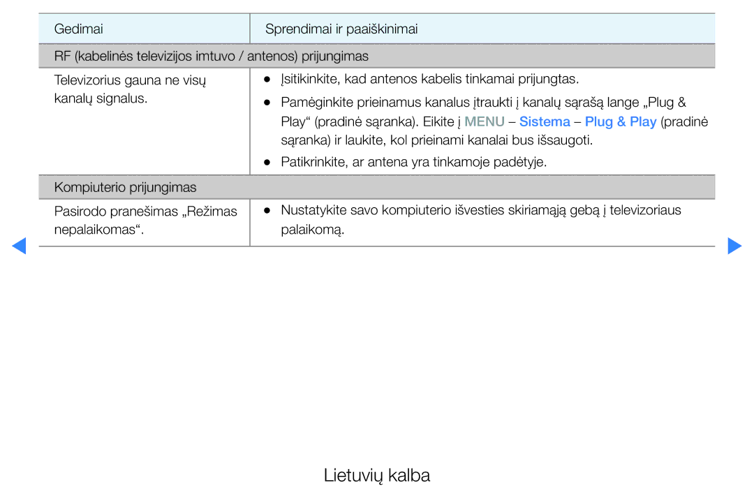 Samsung UE40D5500RWXXH, UE46D5500RWXXH, UE32D5500RWXXH, UE37D5500RWXXH, UE27D5000NWXBT manual Lietuvių kalba 