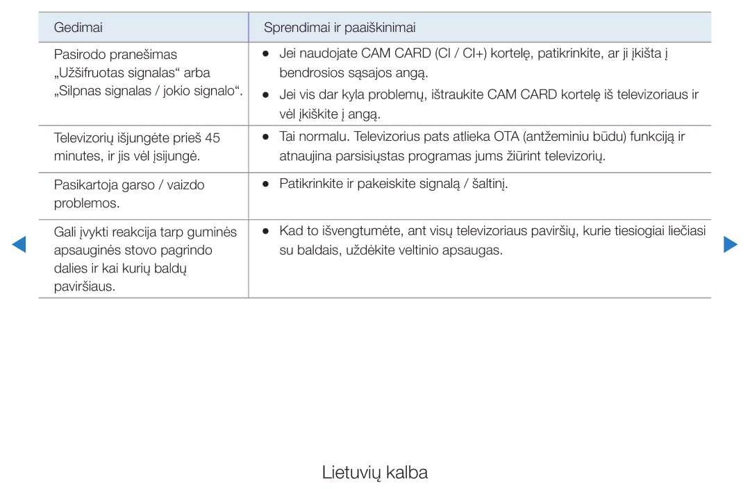 Samsung UE40D5500RWXXH, UE46D5500RWXXH, UE32D5500RWXXH, UE37D5500RWXXH, UE27D5000NWXBT manual Lietuvių kalba 