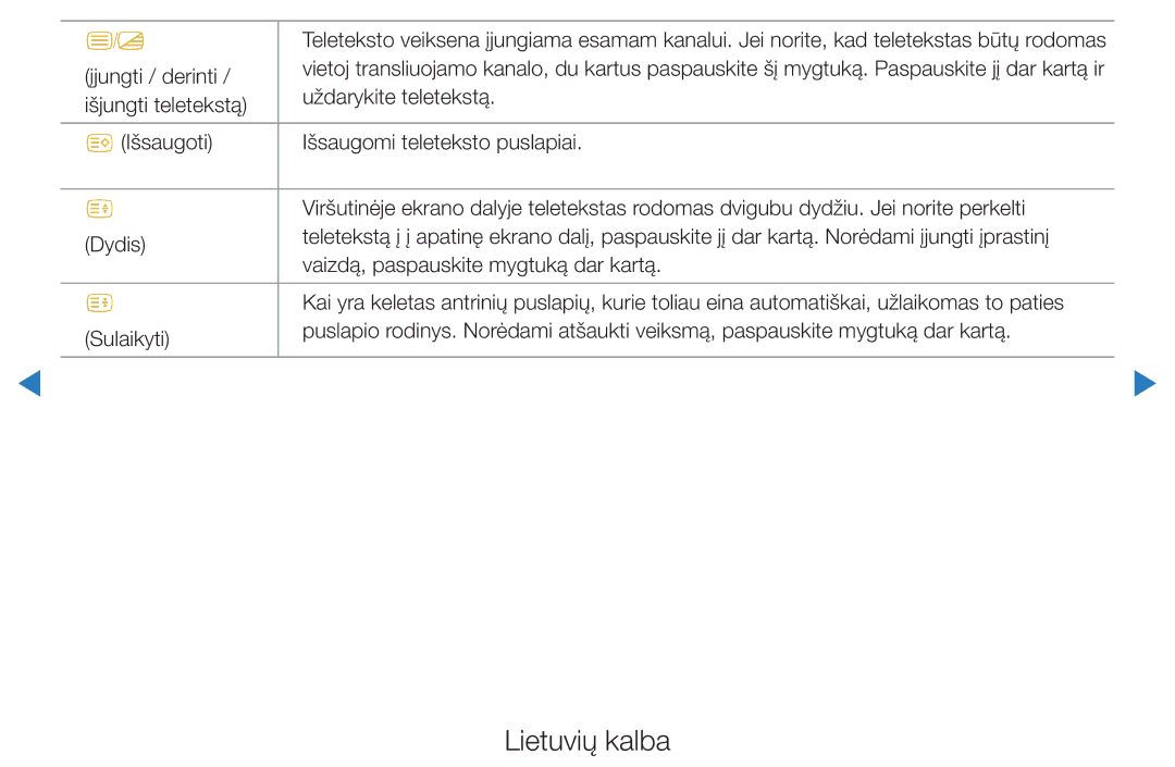 Samsung UE37D5500RWXXH, UE46D5500RWXXH, UE40D5500RWXXH, UE32D5500RWXXH, UE27D5000NWXBT manual Lietuvių kalba 